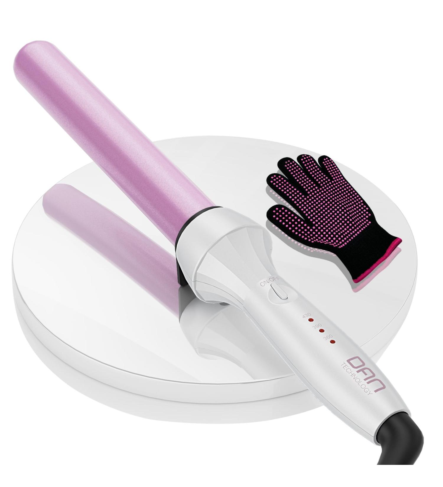 DAN Technology 1-Inch Curling Wand - Adjustable Temperature Tourmaline Ceramic Dual Voltage & 60 min Auto Shut Off for Natural Curls & Long-lasting Hairstyles - Buy Online on SooperMarket.com