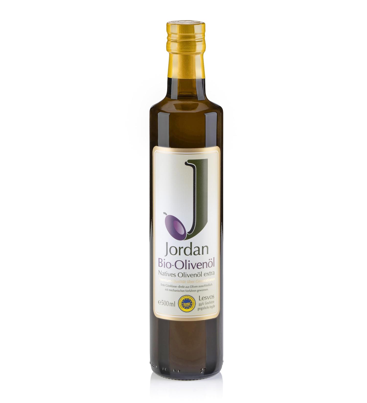 Buy Award-Winning Jordan Bio Olive Oil - 0.5L Organic Greek Olive Oil from Lesbos - Cold Extracted & Handcrafted - Certified Quality - 500ml (1 Pack) - Buy Online on SooperMarket.com