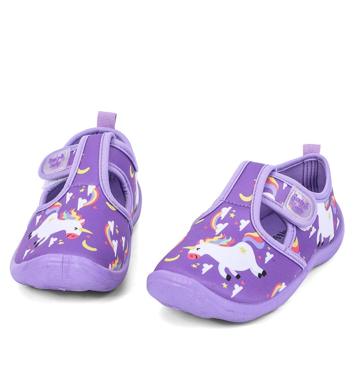 Nerteo Boys Girls Aquatic Water Shoes - 9 Toddler Purple/Rainbow/Unicorn - Buy Online on SooperMarket.com