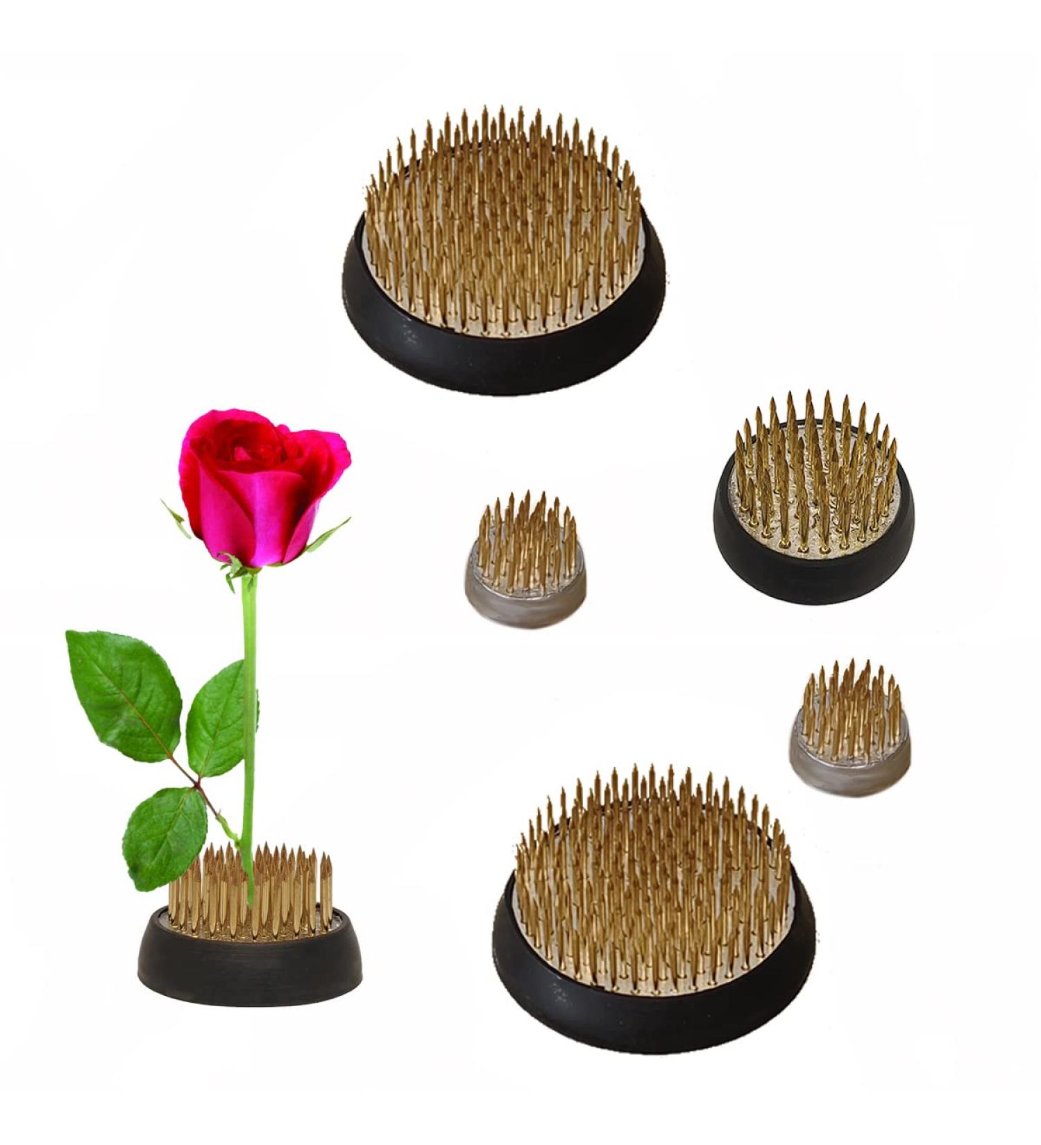 Flower Frog Holder Set for Flower Arrangement - 6 Pieces | Japanese Kenzan Pin Frogs | Perfect for Fixation and Valentine's Day Decor - 0.9, 1.4, 2.4 Sizes - Buy Online on SooperMarket.com