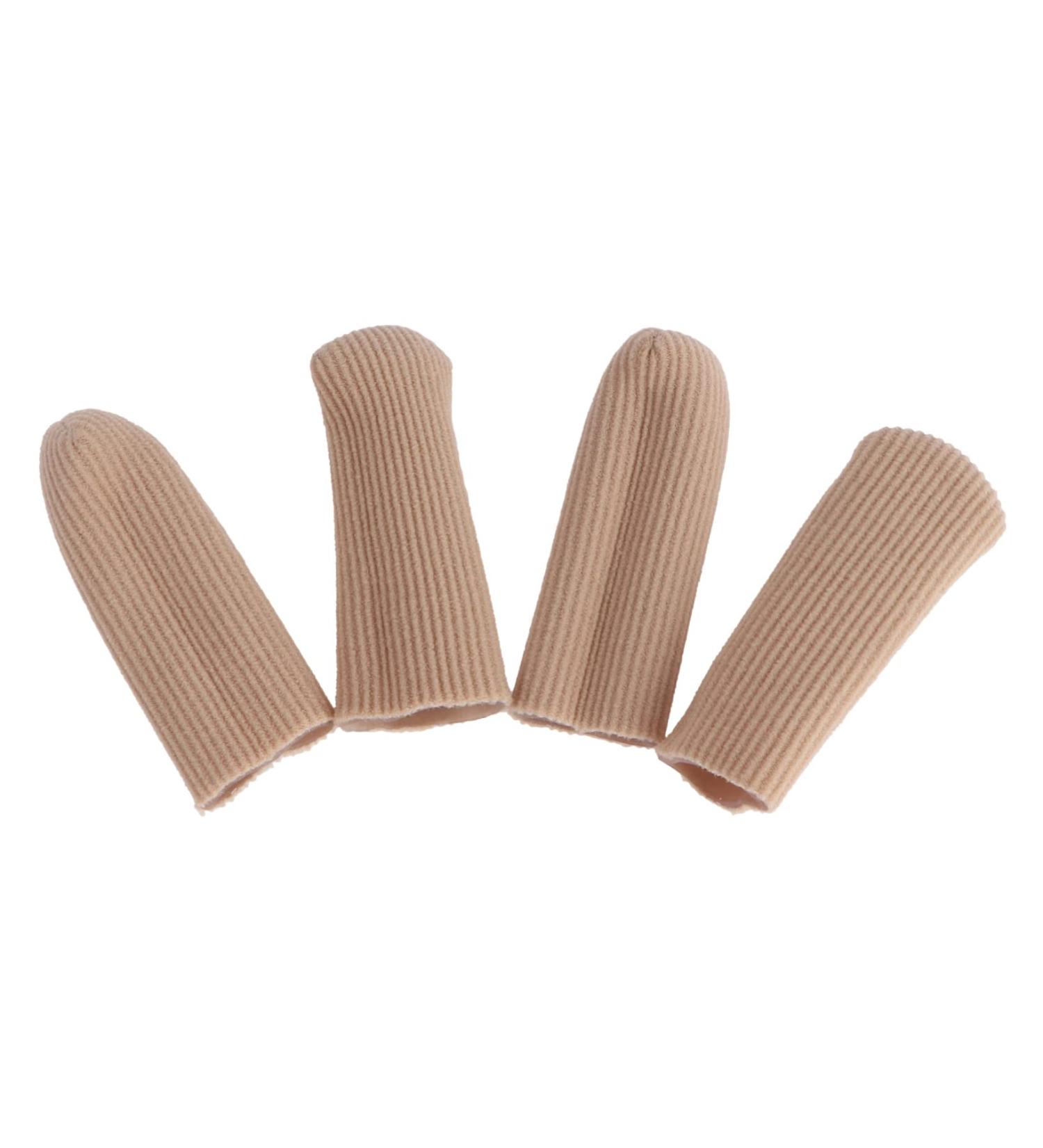FOMIYES Silicone Gel Finger & Toe Sleeves Set - Toe Protector, Separator, Cushion, Bandage - Earth Tones (2 Pairs) - Buy Online on SooperMarket.com