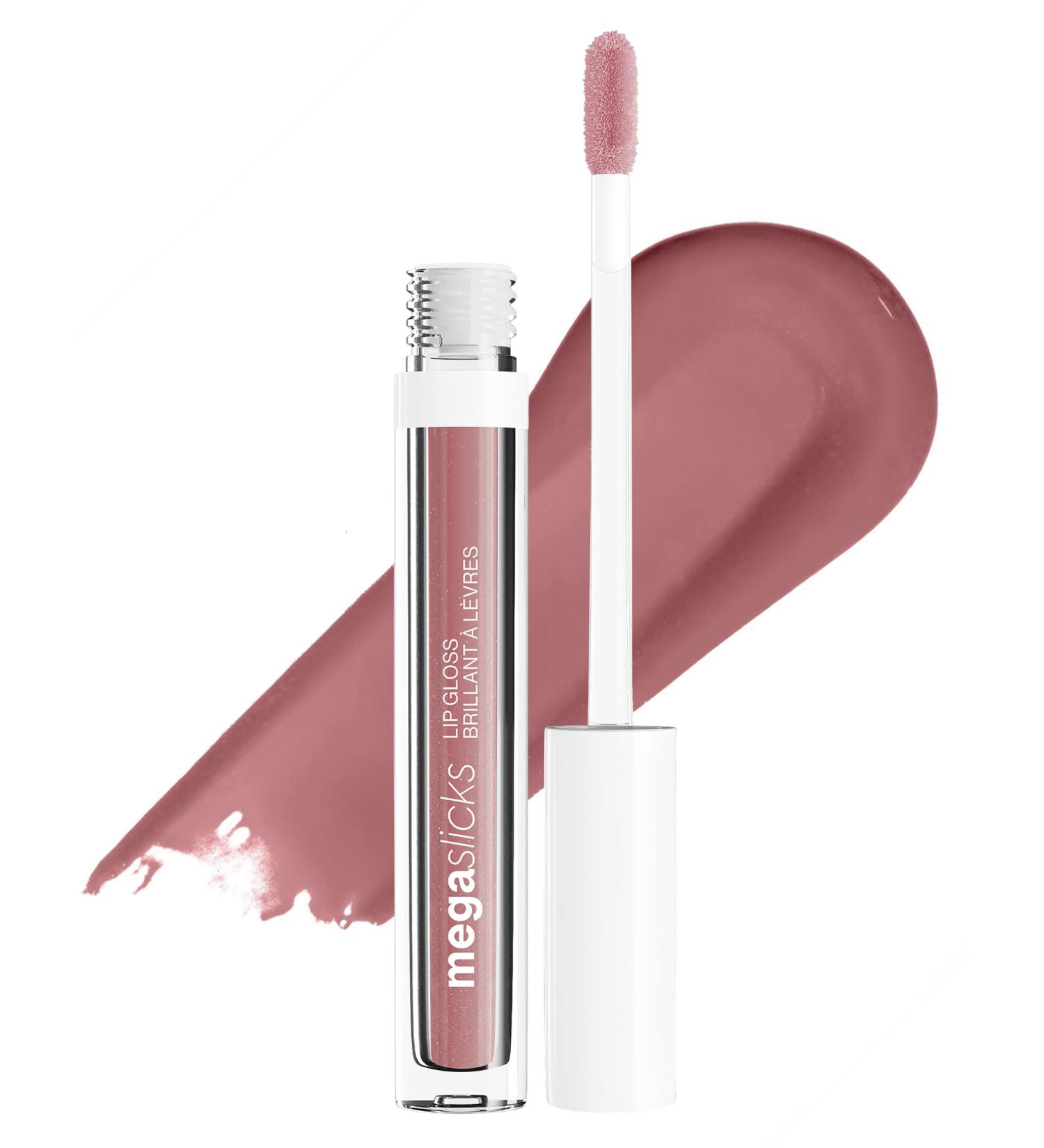 wet n wild Mega Slicks Lip Gloss | Long Lasting Hyaluronic Acid | High Shine | Rose Pink Lowkey Pink - 1 Count - Buy Online on SooperMarket.com