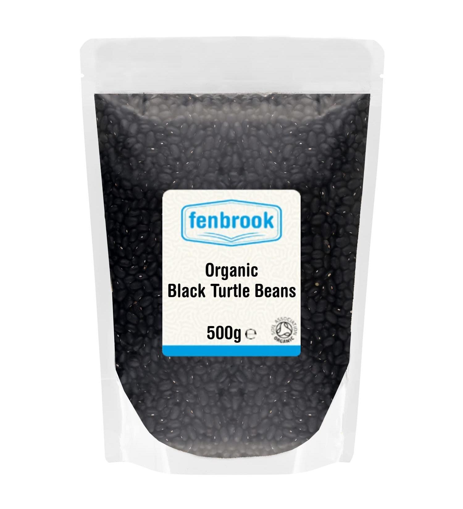 Organic Black Turtle Beans 500g | Certified Organic by Fenbrook Organic - Buy Online on SooperMarket.com
