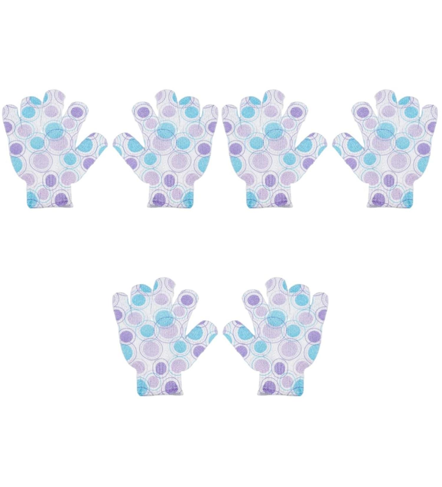 FOMIYES 3 Pairs Bath Gloves Five Finger Shower Gloves Exfoliating Gloves Shower Wipe Printing Child - Buy Online on SooperMarket.com