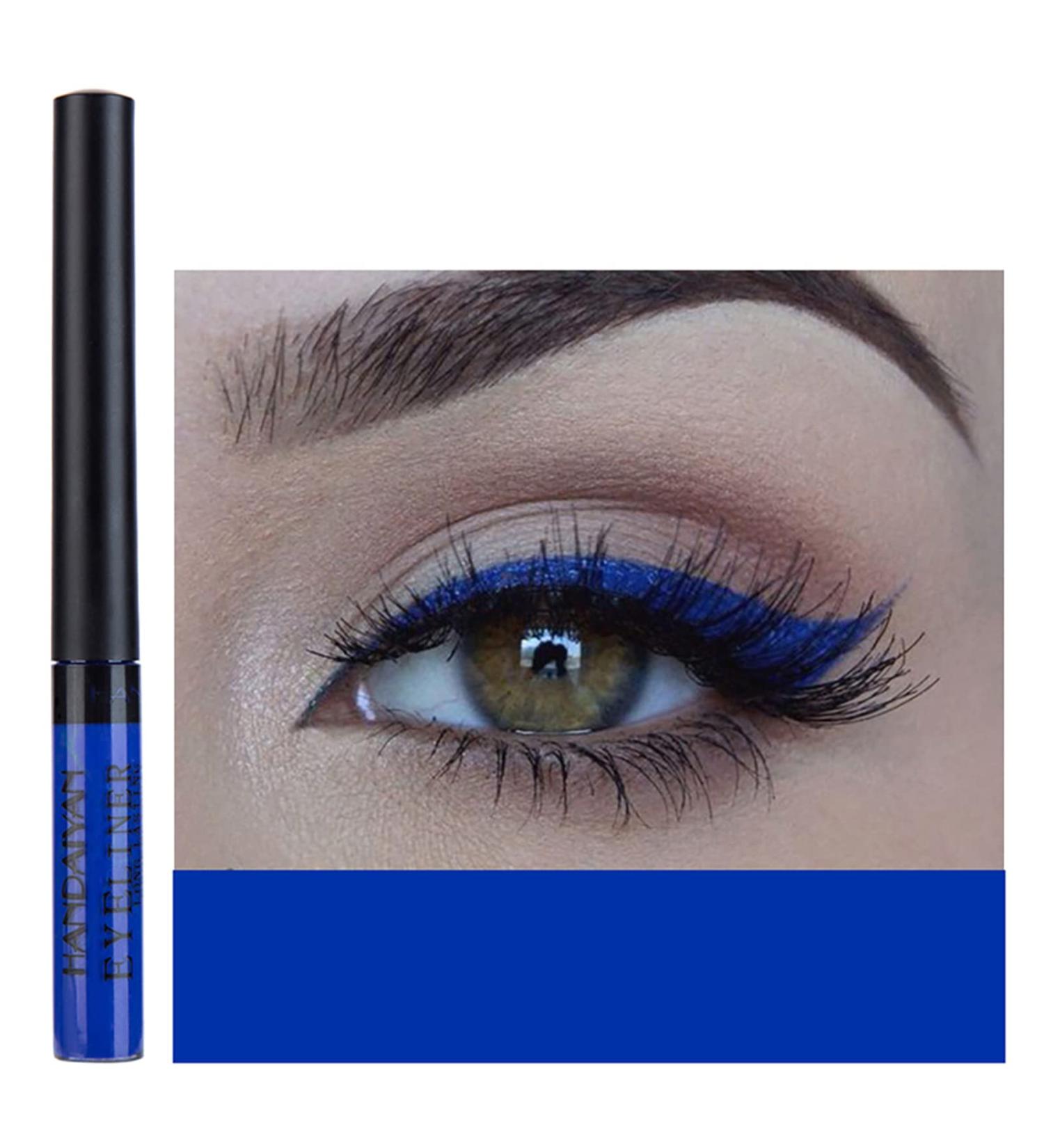 High-Pigmented Liquid Eyeliner in Deep Blue Waterproof Matte Colored Eyeliner for Colorful Eye Makeup | 1PC - Buy Online on SooperMarket.com