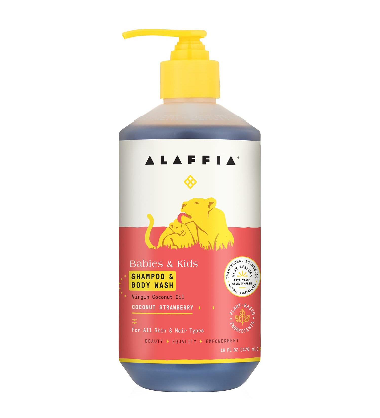 Alaffia Babies and Kids Shampoo & Body Wash - Coconut Strawberry - 16 Fl Oz (Pack of 1) - Buy Online on SooperMarket.com