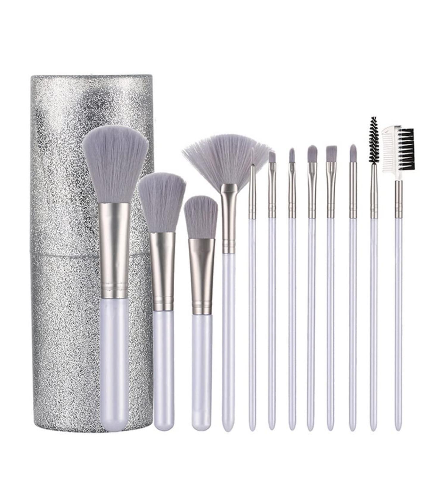 DFHBFG 12-Piece Long Pole Makeup Brush Set | Soft Hair Beauty Tools for Flawless Application - International Shipping Available - Buy Online on SooperMarket.com