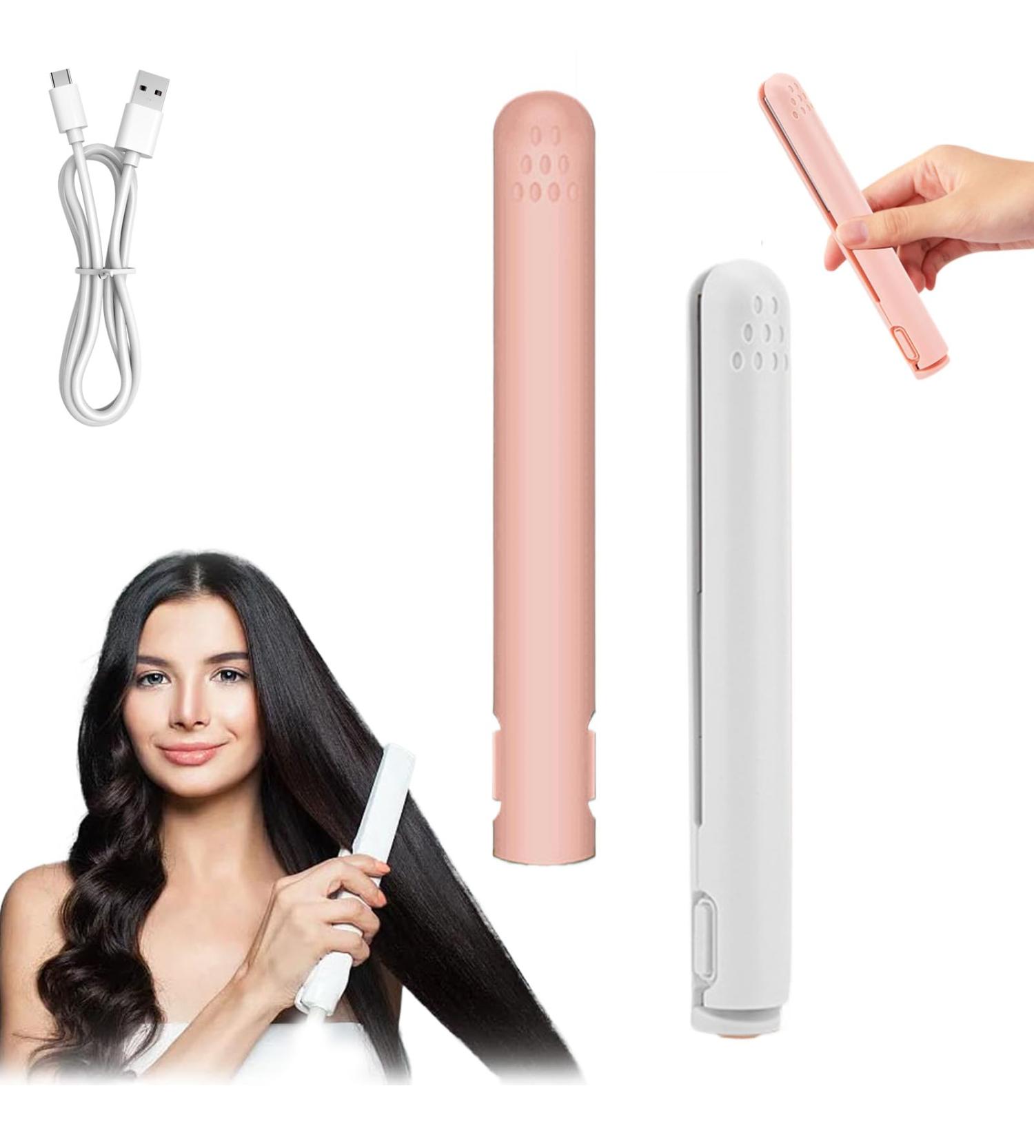 2024 Upgrade Mini Dual-Purpose Curling Iron - Portable Cordless for All Hair Types - Buy Online on SooperMarket.com