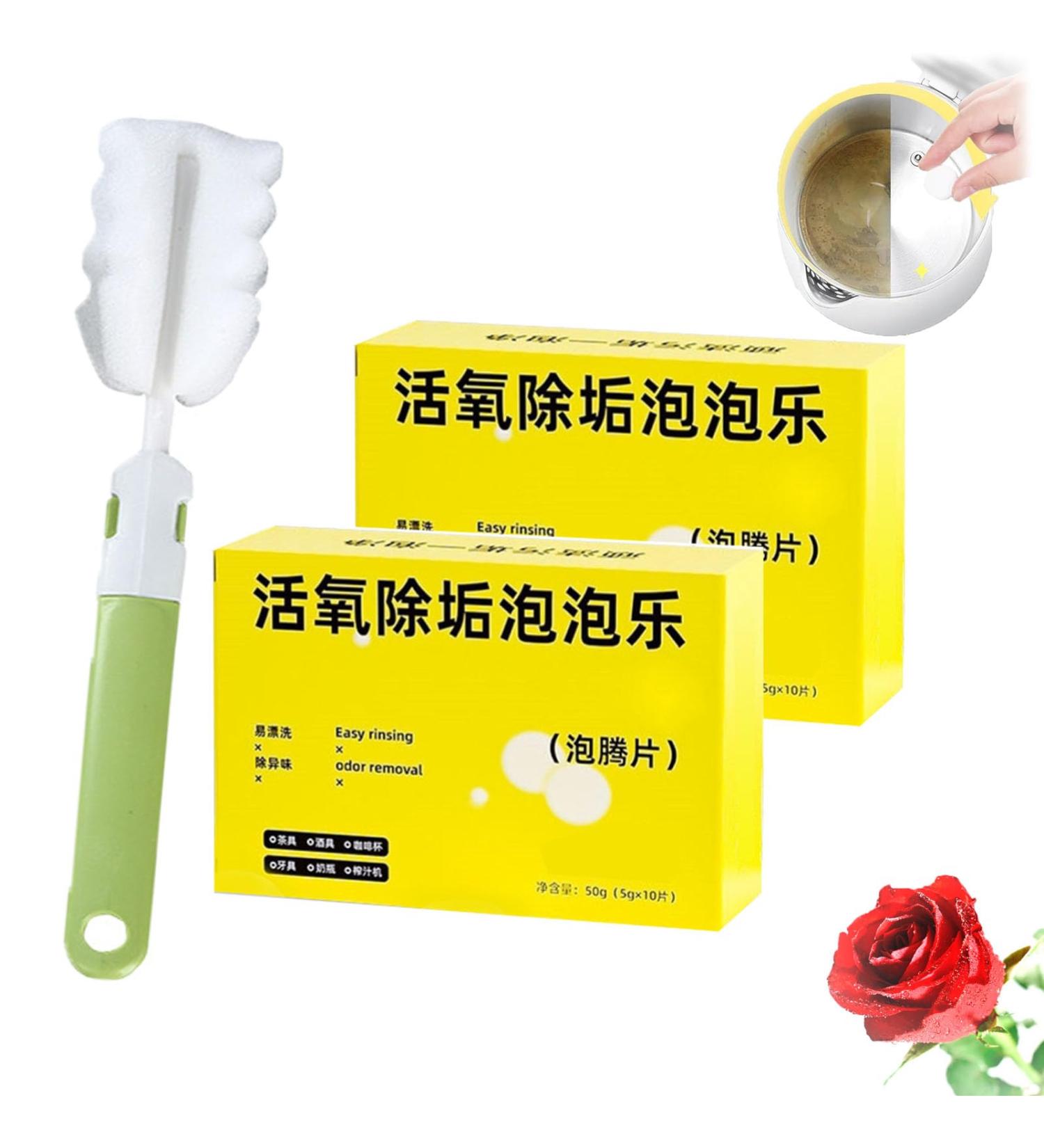 Tablets Bubble Active Oxygen Descaling Scale Remover Tea Water Stain Remover Bubble Active Oxygen Descaling Effervescent Tablets Tea Stain Remover Water Scale Cleaning (20PCS) - Buy Online on SooperMarket.com
