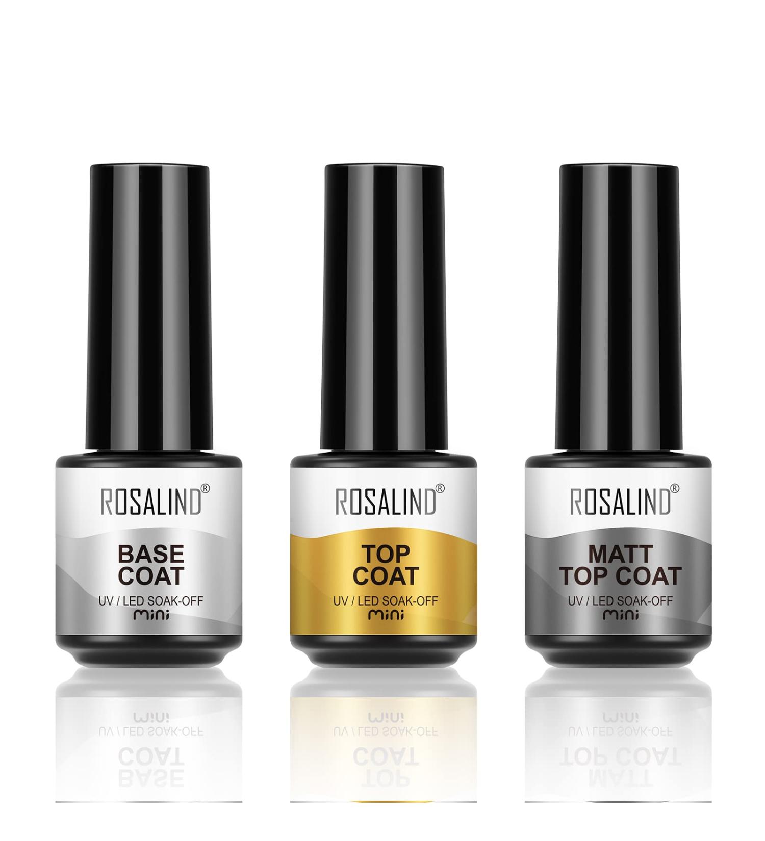 Buy Rosalind Shellac Base & Top Coat UV Gel Nail Polish - Durable Matte & Glossy Finish Set for Perfect Nails - Buy Online on SooperMarket.com