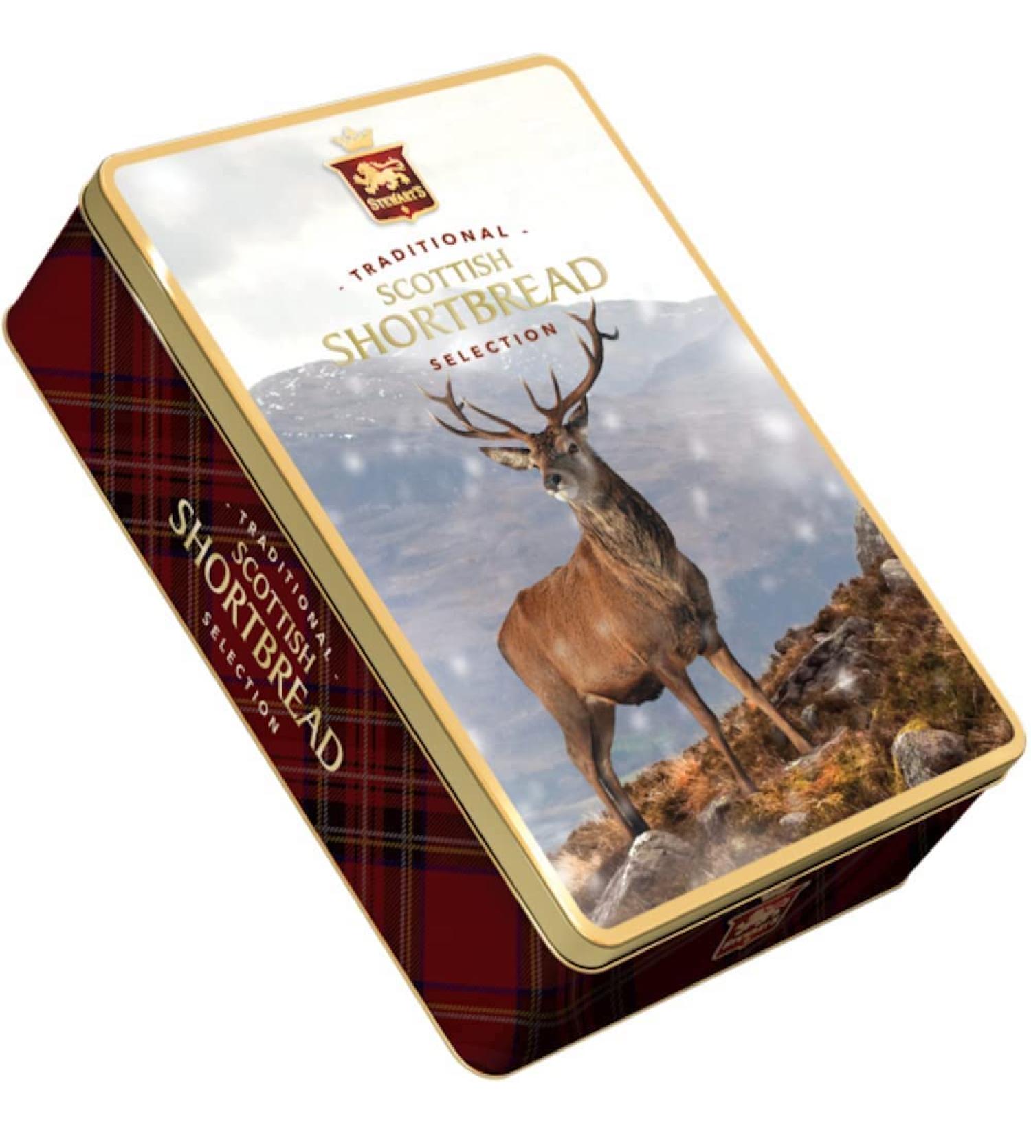 Stewart's Scotland - Royal Stag Tin Filled with Luxury Shortbread 400g