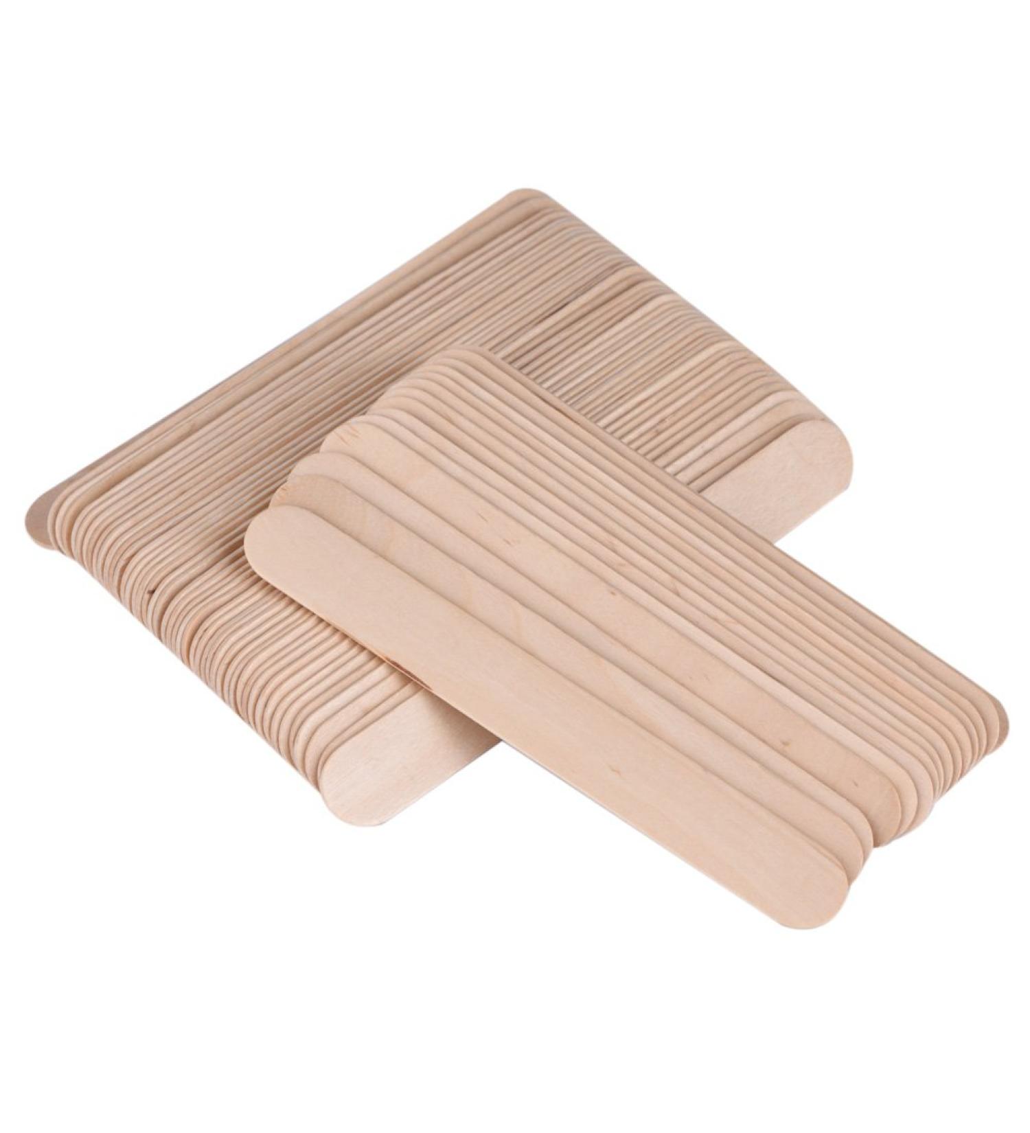 ANGGREK 100Pcs Waxing Stick Spatula Disposable Wooden Hair Removal & Craft Sticks for Body Waxing | International Shipping - Buy Online on SooperMarket.com