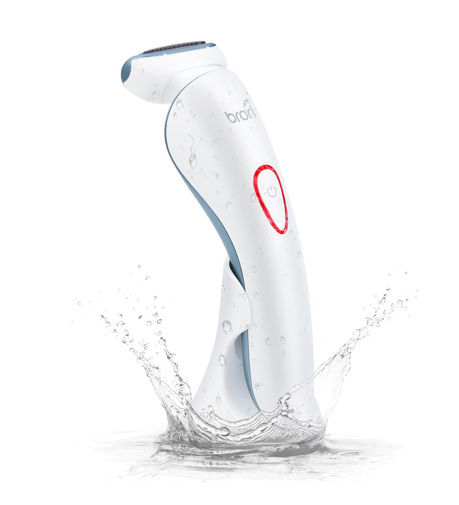 Women's Electric Shaver | Bikini Trimmer & Razor for Face, Legs, Underarms | Wet & Dry Rechargeable Lady Shaver - Blue/White - Buy Online on SooperMarket.com