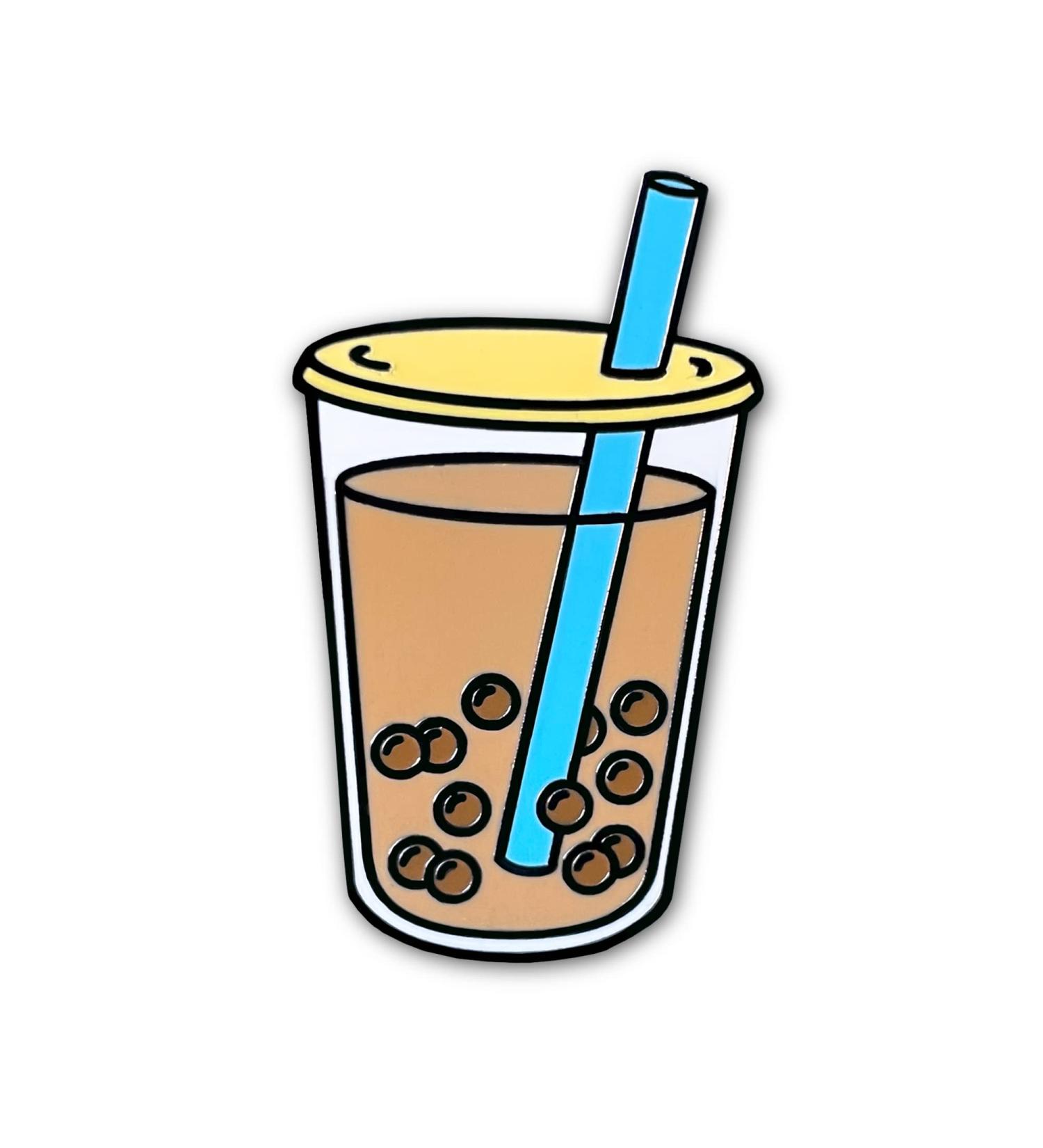On Point Pins Boba Bubble Tapioca Pearl Milk Tea Brooch Badge Enamel Lapel Pin - Buy Online on SooperMarket.com