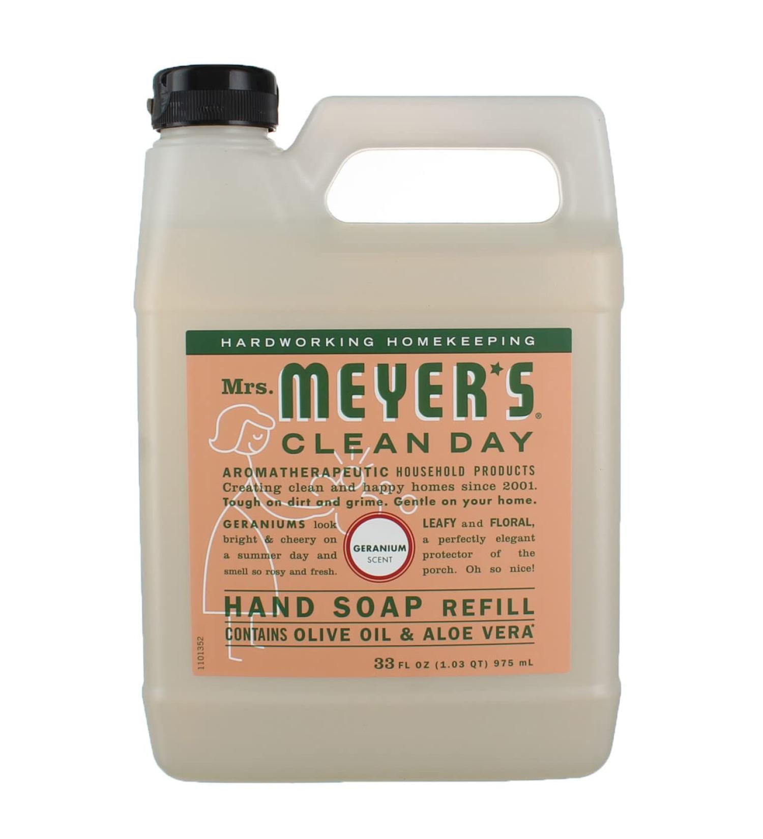 Mrs. Meyer's Geranium Liquid Hand Soap - 33 fl oz | Natural Eco-Friendly & International Shipping - Buy Online on SooperMarket.com