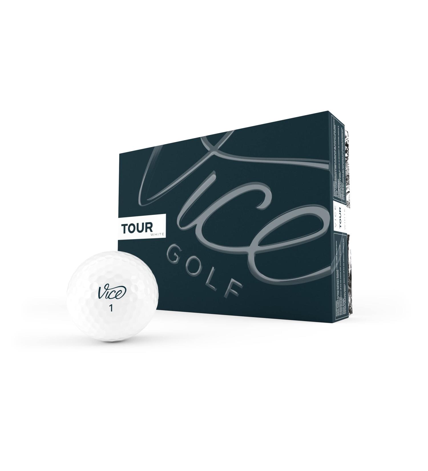 Vice Golf Tour White Golf Balls - Premium Performance and Visibility - Buy Online on SooperMarket.com