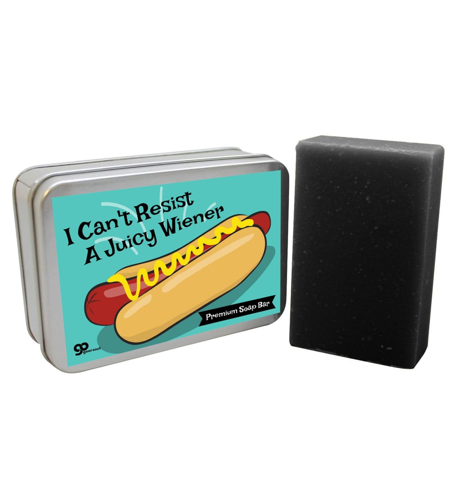 Juicy Wiener Charcoal Soap Bar - Fun Gag Gifts for Women - Perfect for Birthdays Bachelorette Parties & Girls Night Out - Buy Online on SooperMarket.com