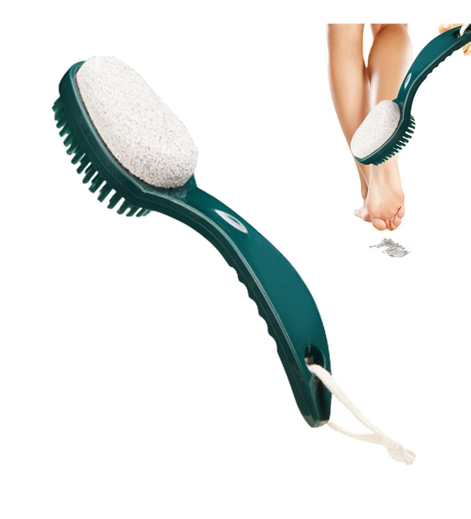 Wontool Foot Scrubber Brush | 2 in 1 Multifunctional Foot Scrubber Foot Care Tools - Comfortable Anti-Slip Bathroom Accessories Gentle Callus Remover for Feet Pumice Stone for Feet Green - Buy Online on SooperMarket.com