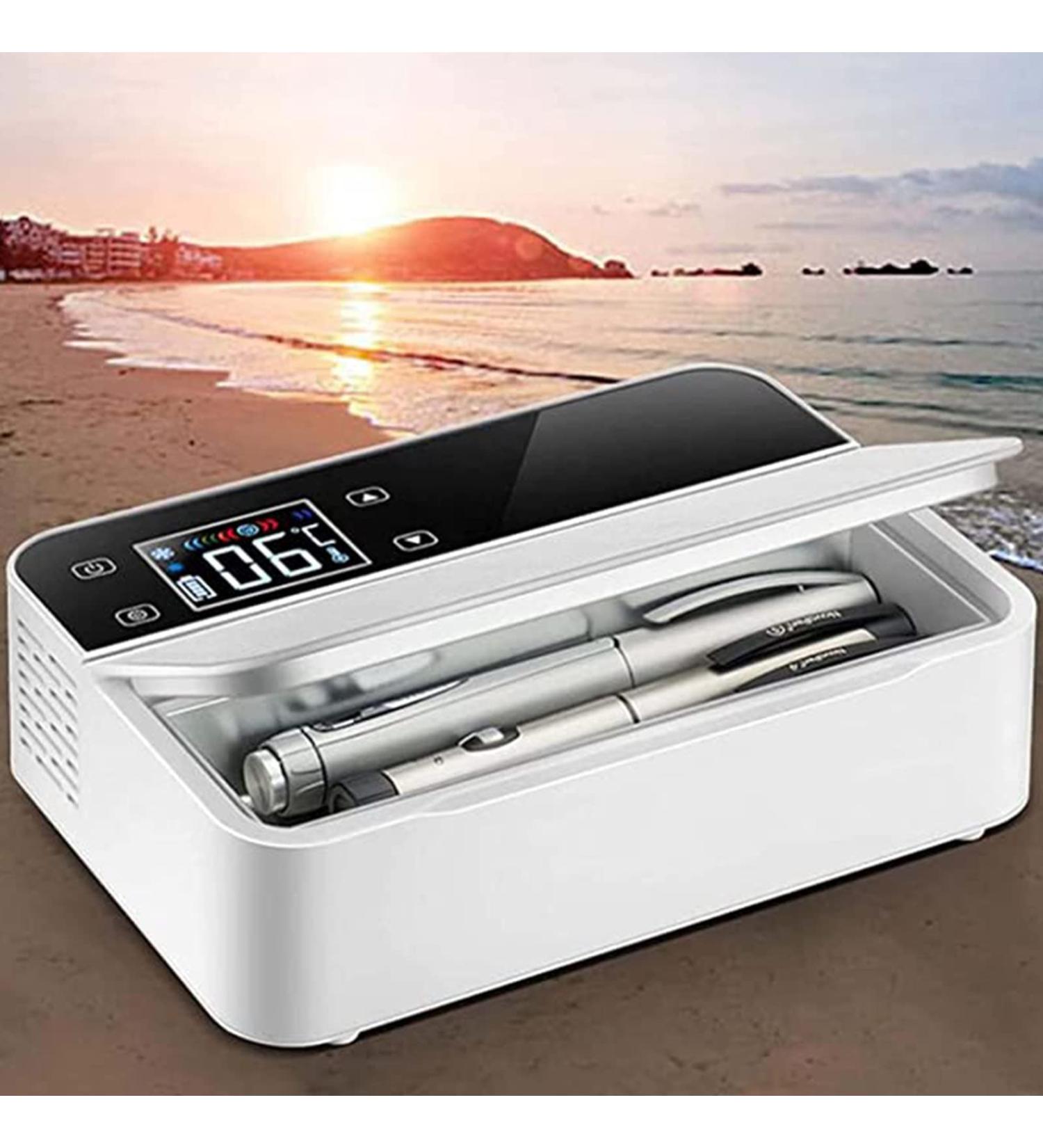 Cool Box Medication Fridge Electric Cooler Portable Travel Box Thermostat 2-8 Degrees with Insulin Interferon Growth Hormone Vaccine Eye Drops DualCoreVersion-DualBattery - Buy Online on SooperMarket.com