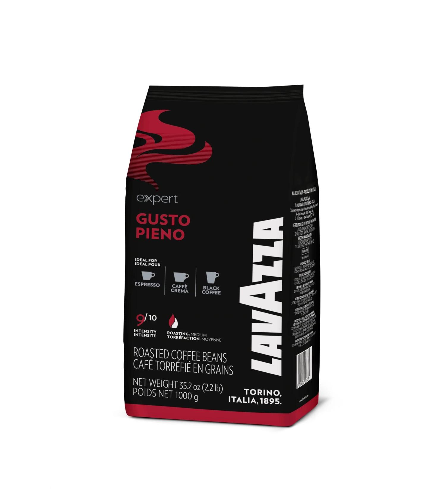 Lavazza Gusto Pieno Coffee Beans 1Kg - Premium Quality Italian Coffee Blend - Buy Online on SooperMarket.com