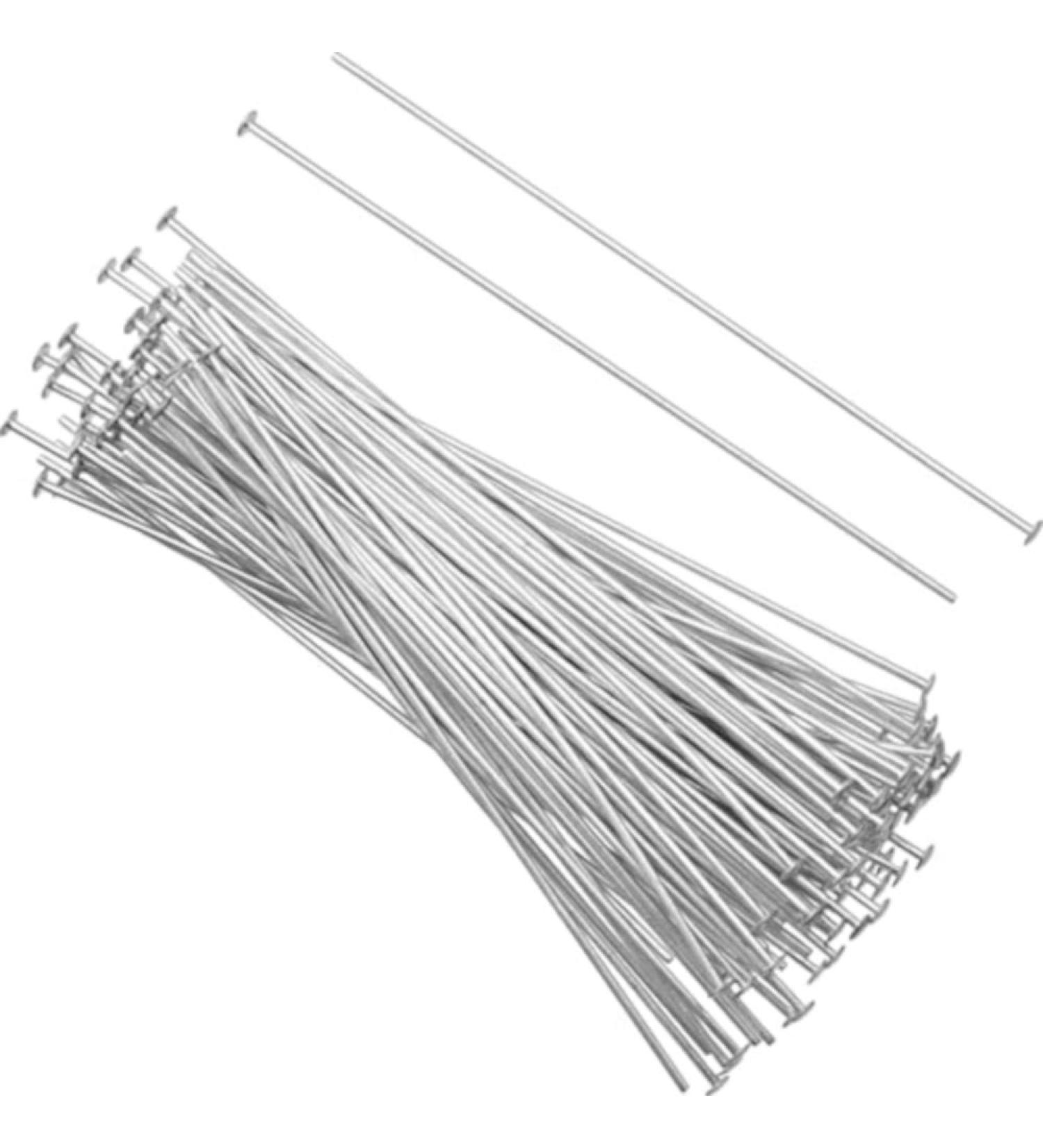 80pcs JensFindings .925 Sterling Silver 1.5 Head Pins - 24 Gauge - Buy Online on SooperMarket.com