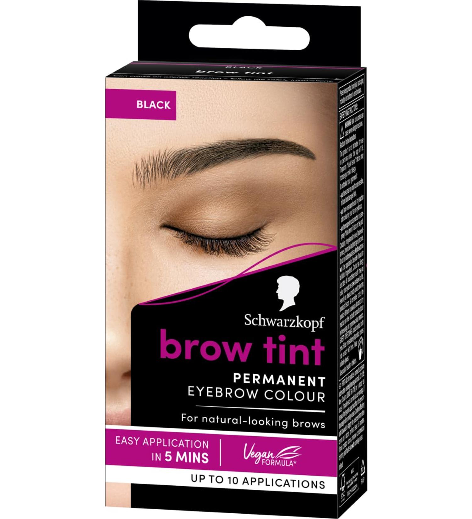 Schwarzkopf Brow Tint Professional Formula - Black Eyebrow Dye - Buy Online on SooperMarket.com