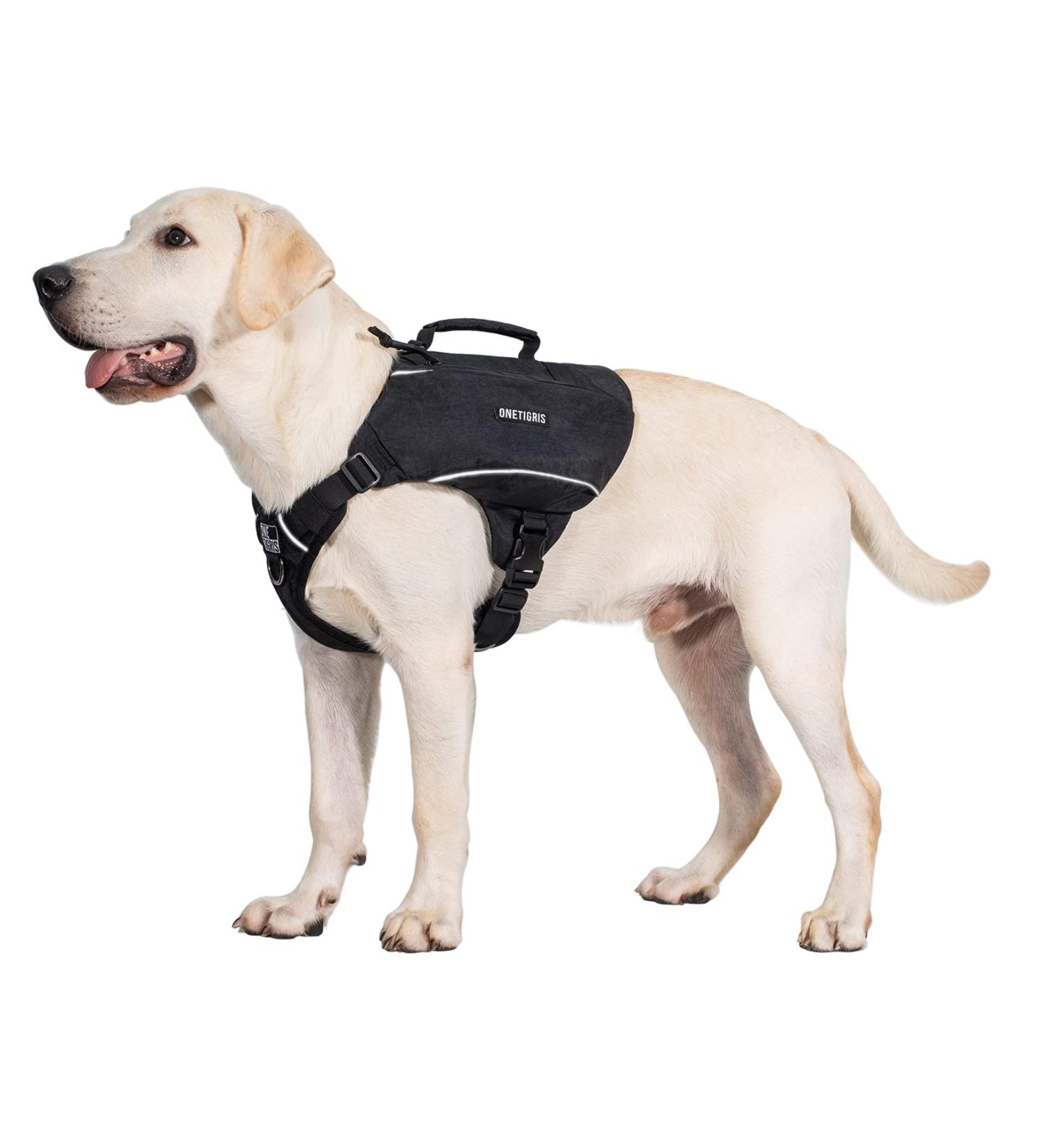 OneTigris CAMELUS Dog Backpack for Hiking & Camping - Tear-Resistant M/L Size (Black) - Buy Online on SooperMarket.com