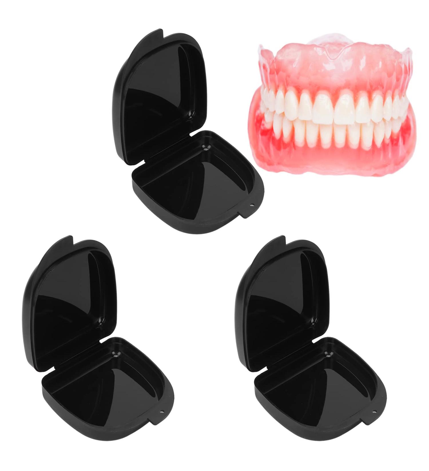 3 Pack Dental Storage Case - Individually Sealed Denture Box & Travel Mouthguard Container | International Shipping - Buy Online on SooperMarket.com