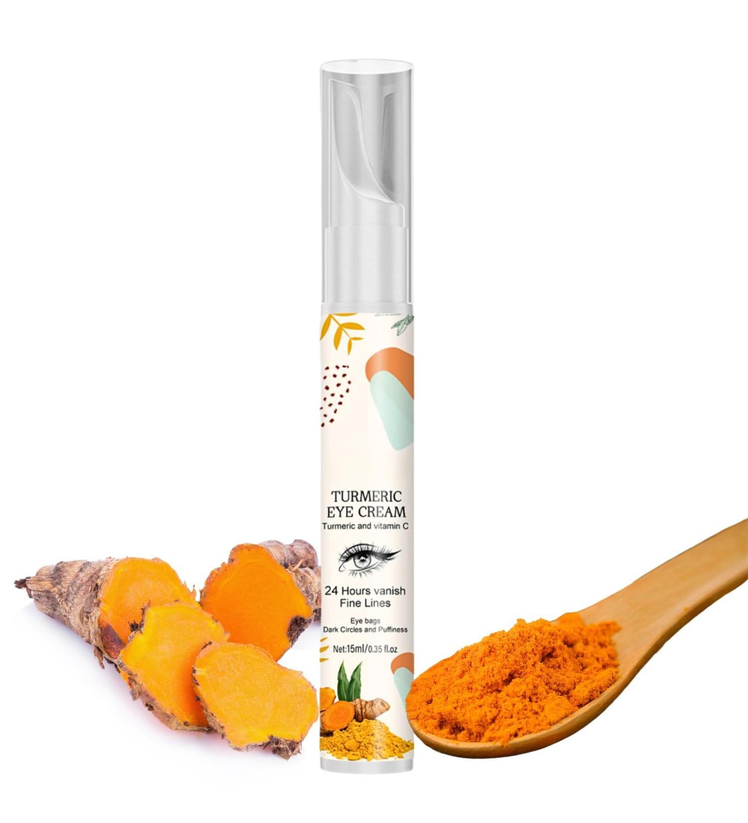Turmeric Eye Cream Turmeric Under Eye Cream for Dark Circles Eye Bags Remover Under Eye Brightener Eye Cream Anti Aging For Puffy Eyes Dull Eye Skin Fine Lines Firming Hydrating Moisturizing - Buy Online on SooperMarket.com