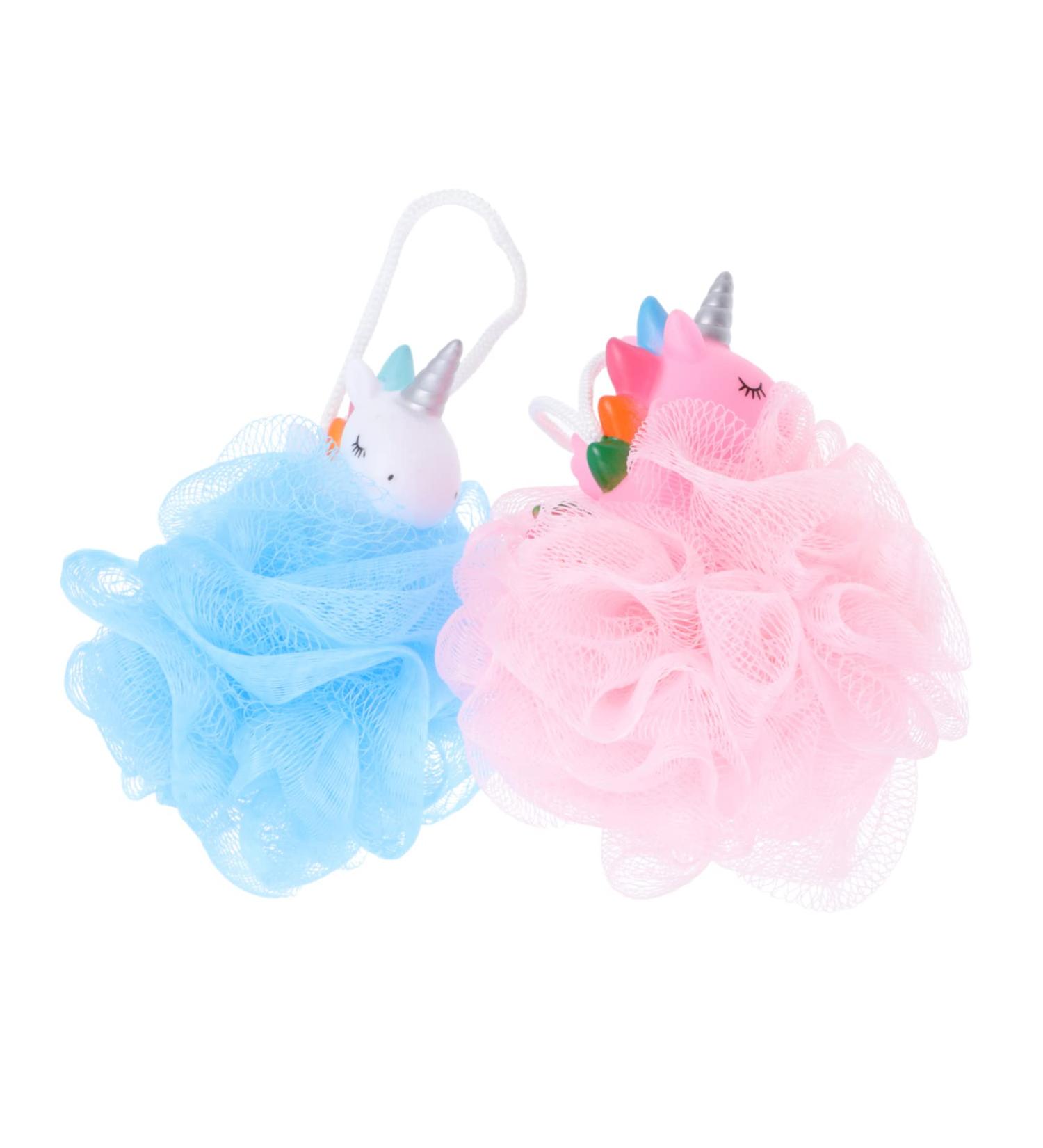 Shop Cabilock Unicorn Bath Ball Toys - 2Pcs Exfoliating Mesh Scrubbers for Kids | Perfect for Spa & Shower - Buy Online on SooperMarket.com