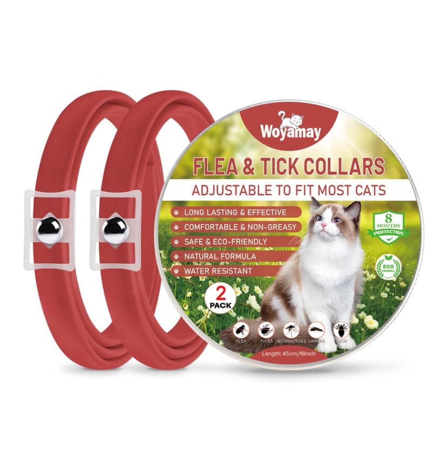 Cat Repellent Treatment Adjustable Cat Repellent Collars Natural Protection Repellent Collar for Cats Water Resistant Repellent Collar for Cats Small-Medium-Large Red 2pack - Buy Online on SooperMarket.com
