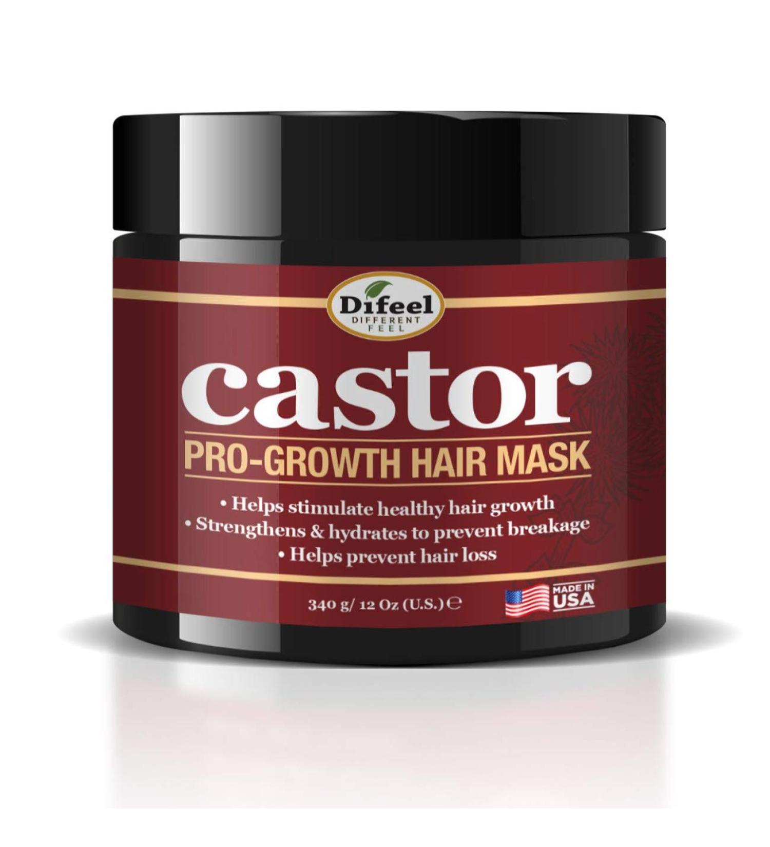 Difeel Castor Pro-Growth Hair Mask 12 oz. - Hydrating & Strengthening Formula - Buy Online on SooperMarket.com
