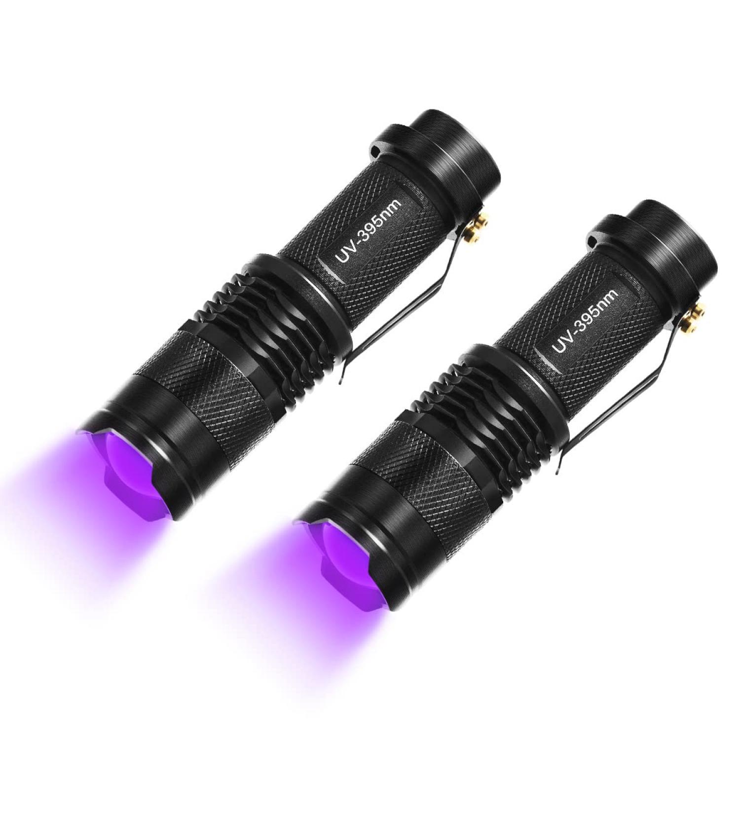 Fulighture UV Torch 2 Pack Pets Black Light 3 Modes Lights 395nm Dogs/Cats Urine Detector Ultraviolet Flashlight Find Dry Stains on Carpets/Rugs/Floor Operated by AA Batteries (Not Included) - Buy Online on SooperMarket.com