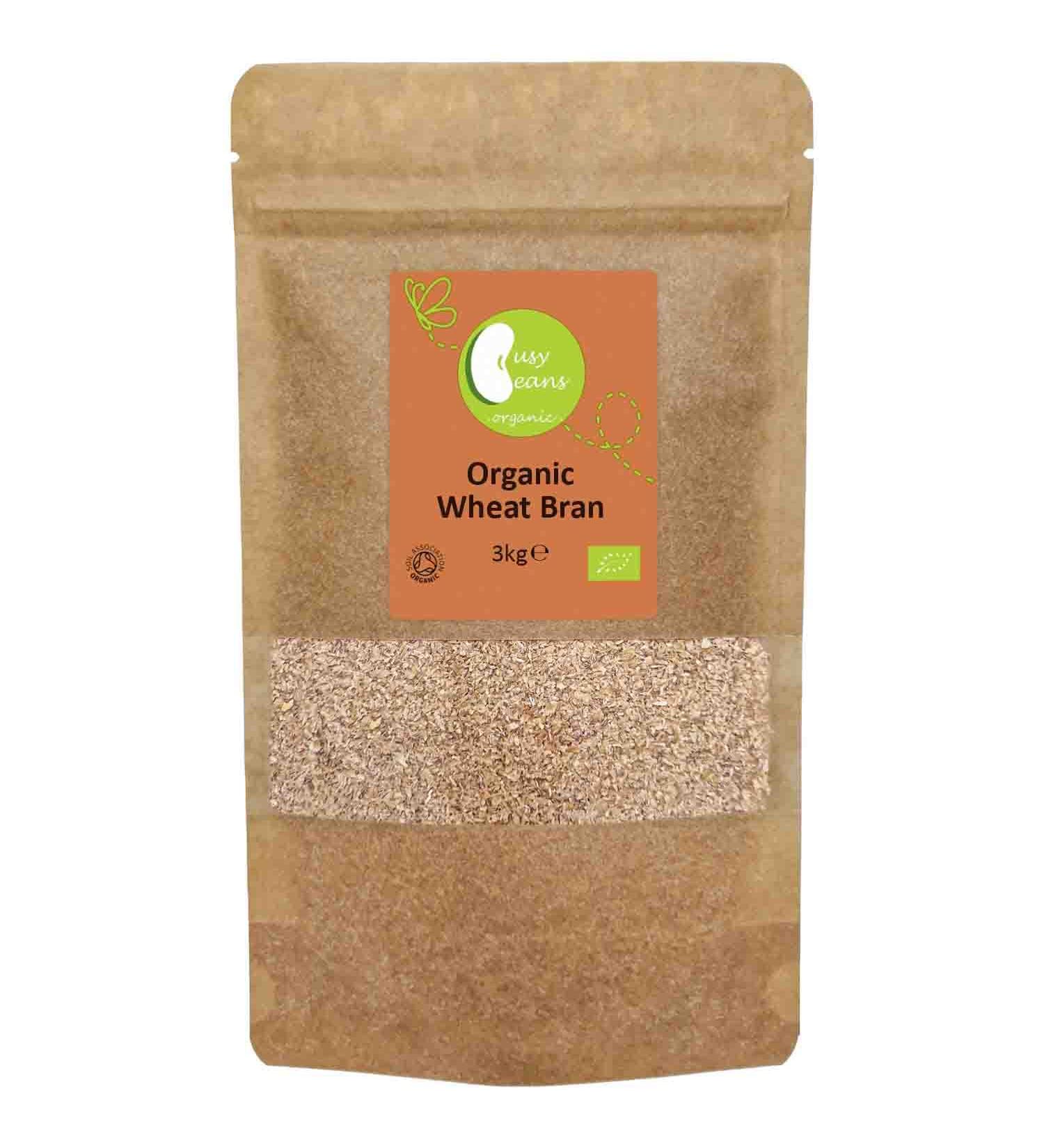 Organic Wheat Bran - Certified Organic - by Busy Beans Organic (3kg) - Buy Online on SooperMarket.com