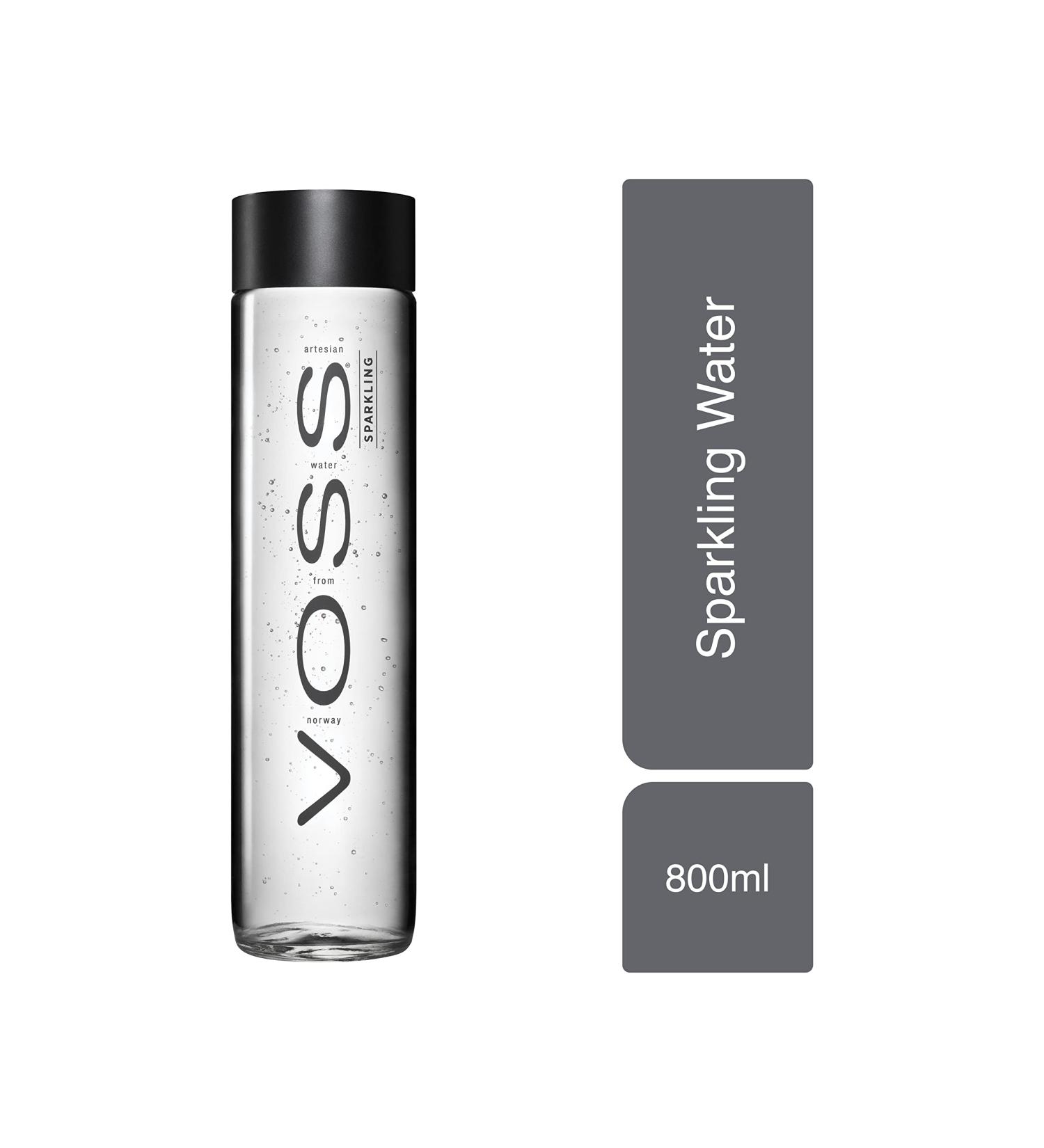 Voss Artesian Sparkling Glacier Water 0.8L - Premium Glass Bottled Water for International Shipping - Buy Online on SooperMarket.com