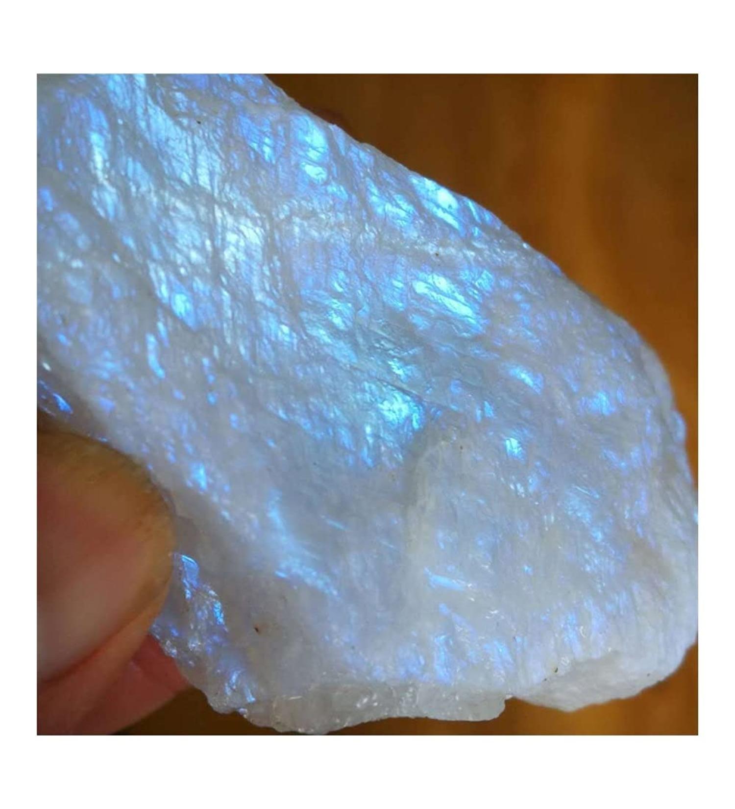 100g Rare Rough Natural White Moonstone Raw Gemstone Specimen Reiki Crystal Home Decoration Beautiful FZUGEDRLI - Buy Online on SooperMarket.com
