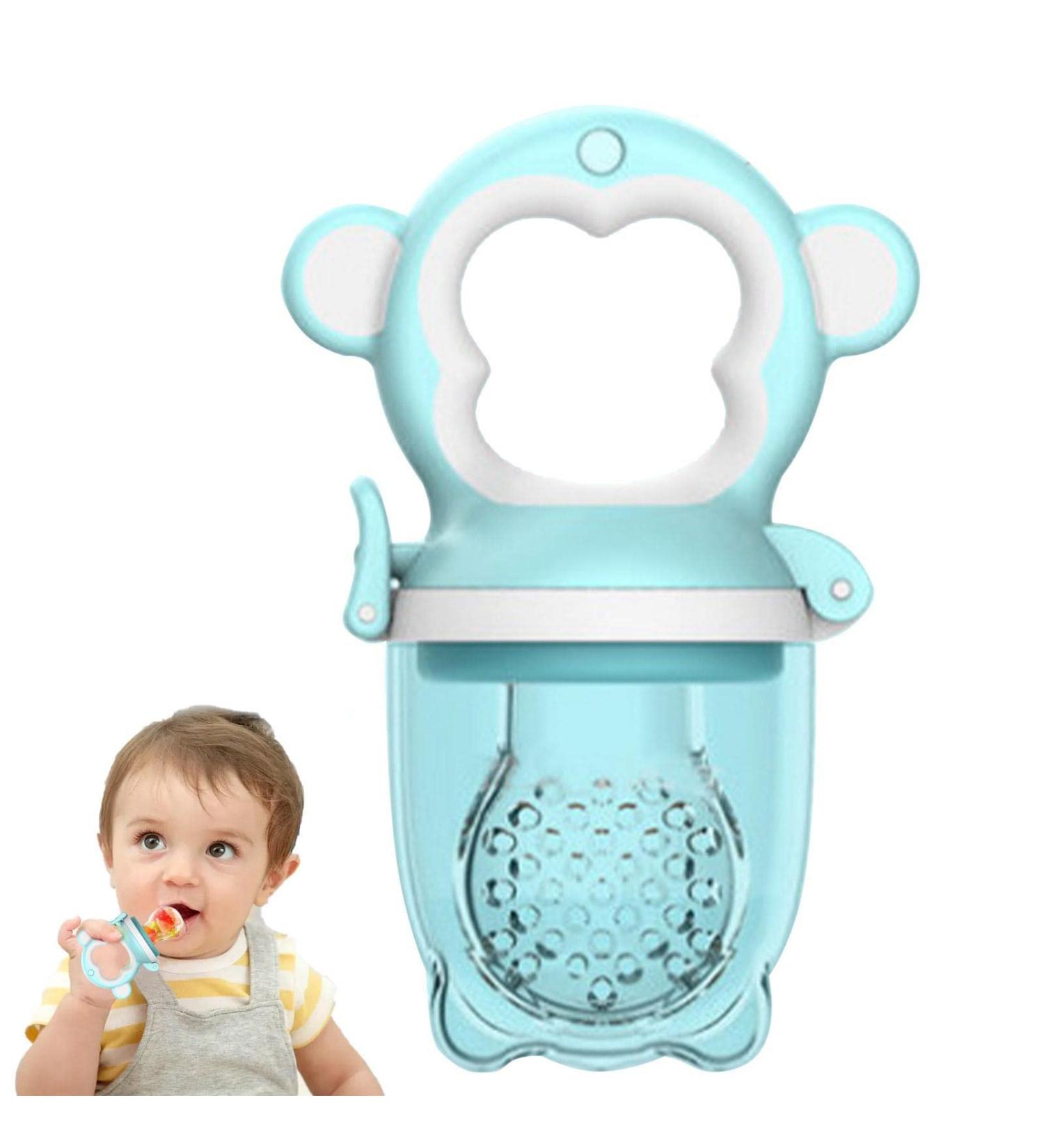 Baby Food Fruit Feeder - Portable Pacifier with Food-Safe Silicone Rings & Easy-Clean Handle | Tommee Tippee Schnuller - Blau - Buy Online on SooperMarket.com