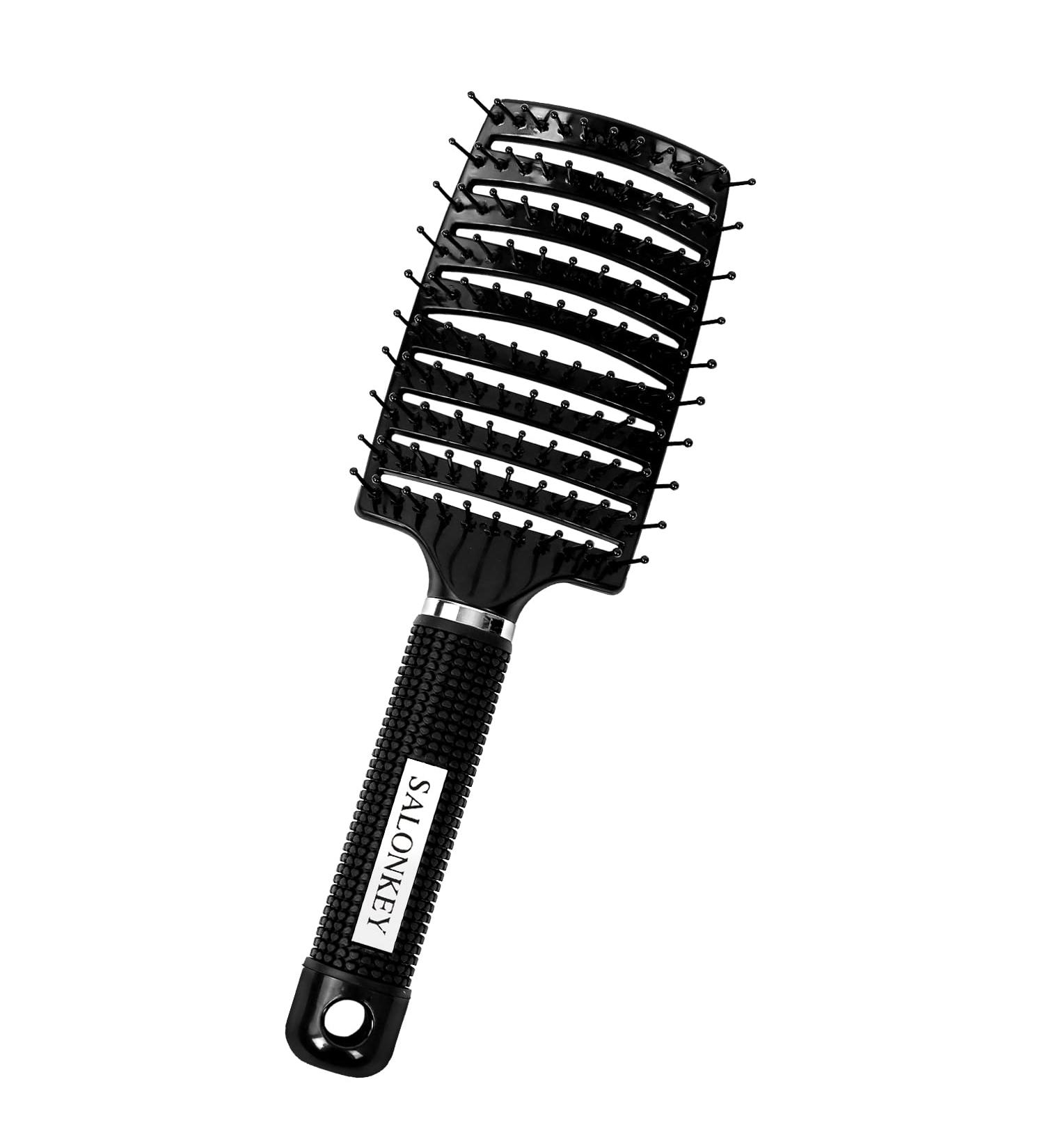 Professional Vented Hair Brush - Fast Drying & Detangling Barber Tool (Black) - Buy Online on SooperMarket.com