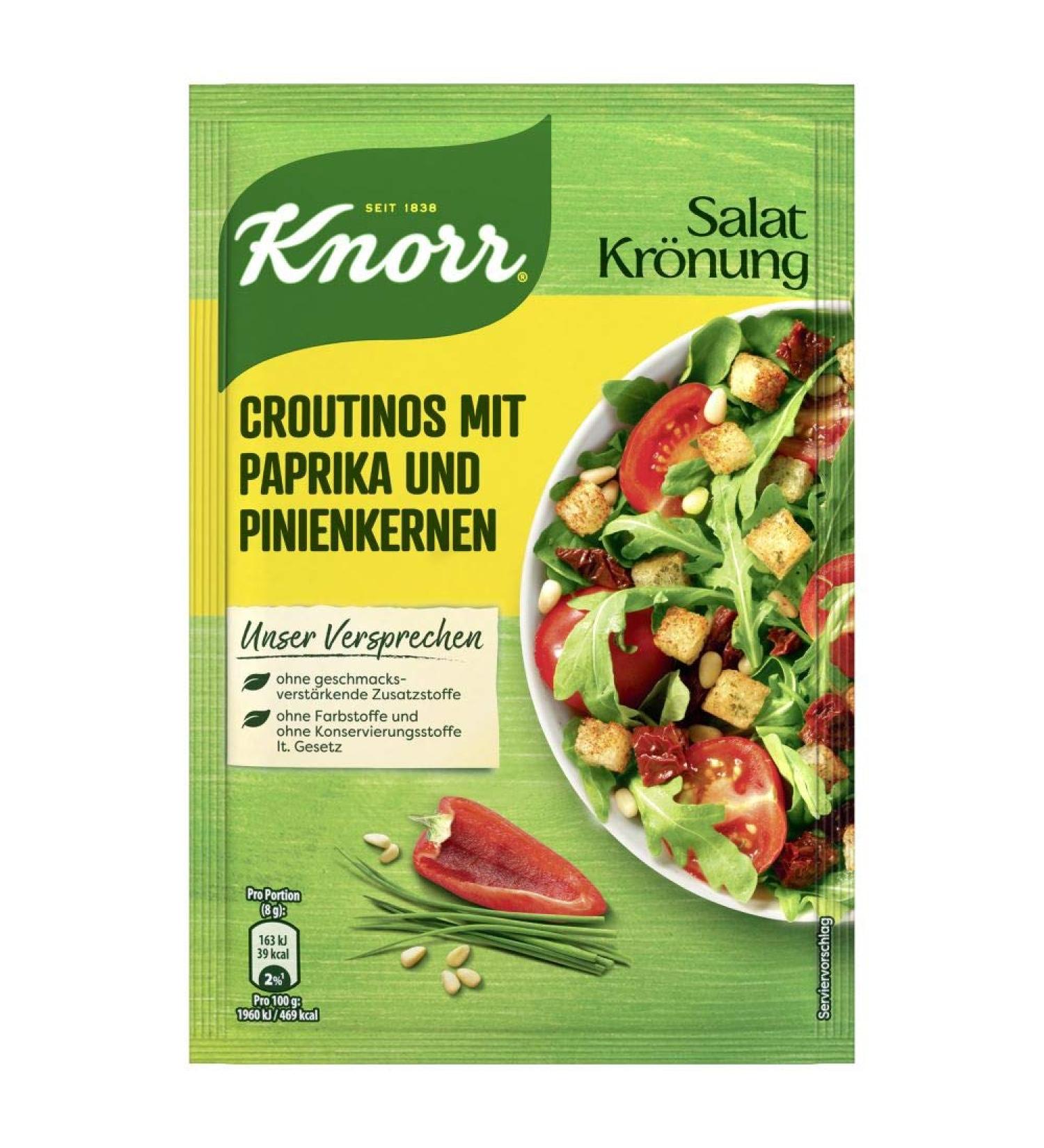 Buy Knorr Salad Dressing Croutinos with Peppers & Pine Nuts - 25g Pack | International Shipping Available - Buy Online on SooperMarket.com