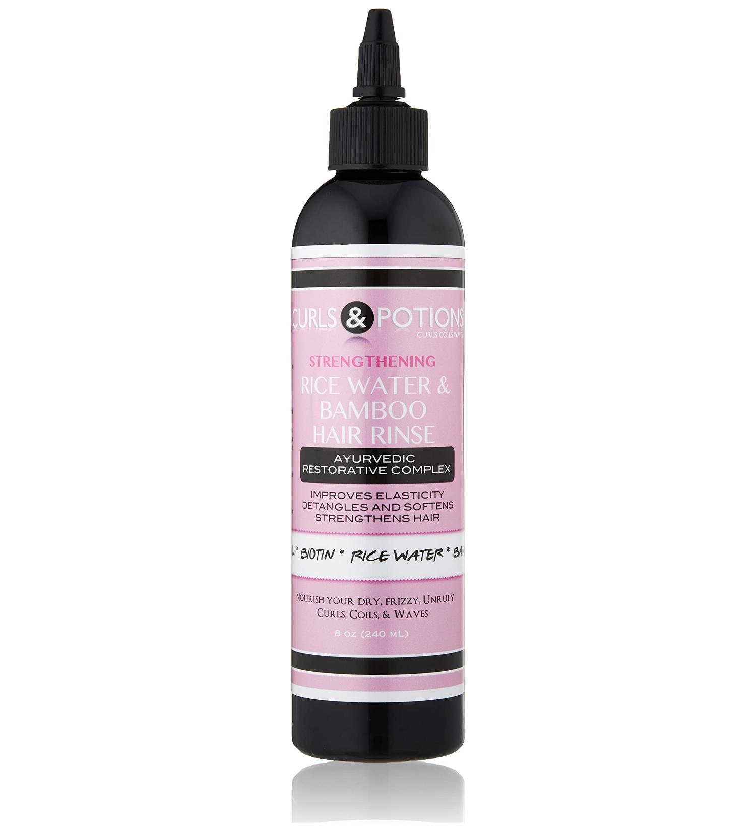 Curls & Potions Fermented Rice Water 8oz - Hair Strengthening, Shine & Growth Formula for pH Balance - Ideal for Hair Loss, Length Retention, and Color Treated Hair - Buy Online on SooperMarket.com