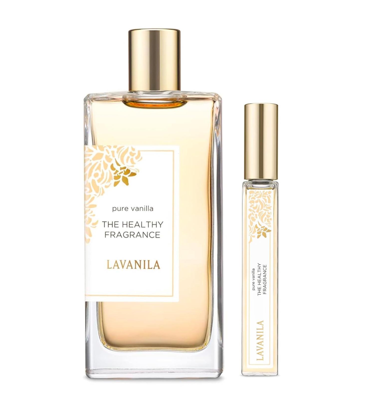 Lavanila Pure Vanilla Perfume Set for Women 3.4oz + Roller-Ball - Pure Madagascar Vanilla & Creamy Tonka Bean The Healthy Fragrance Clean and Natural - Buy Online on SooperMarket.com