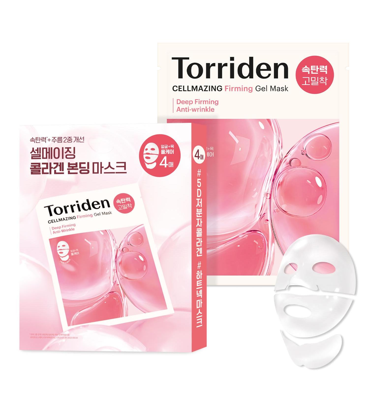 Buy Torriden CELLMAZING Low Molecular Collagen Firming Gel Sheet Mask - 4 Sheets | Anti-Wrinkle & Pore Minimizing | Intense Hydration | Cruelty Free | International Shipping - Buy Online on SooperMarket.com