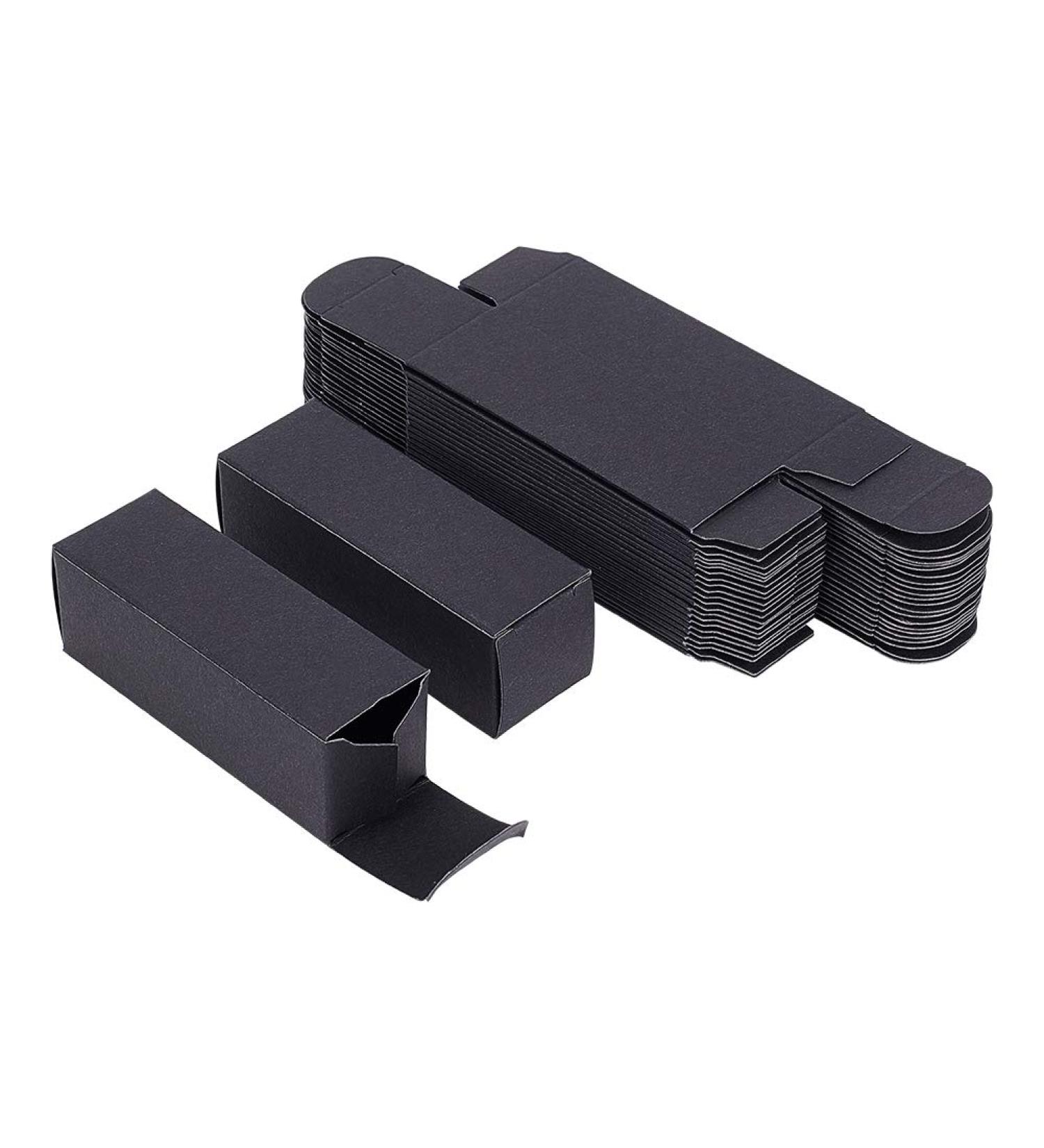 BENECREAT 50 Pack Black Kraft Paper Lipstick Box for Wedding Packaging - 3.5x1x1 Inch (Pack of 50) - Buy Online on SooperMarket.com