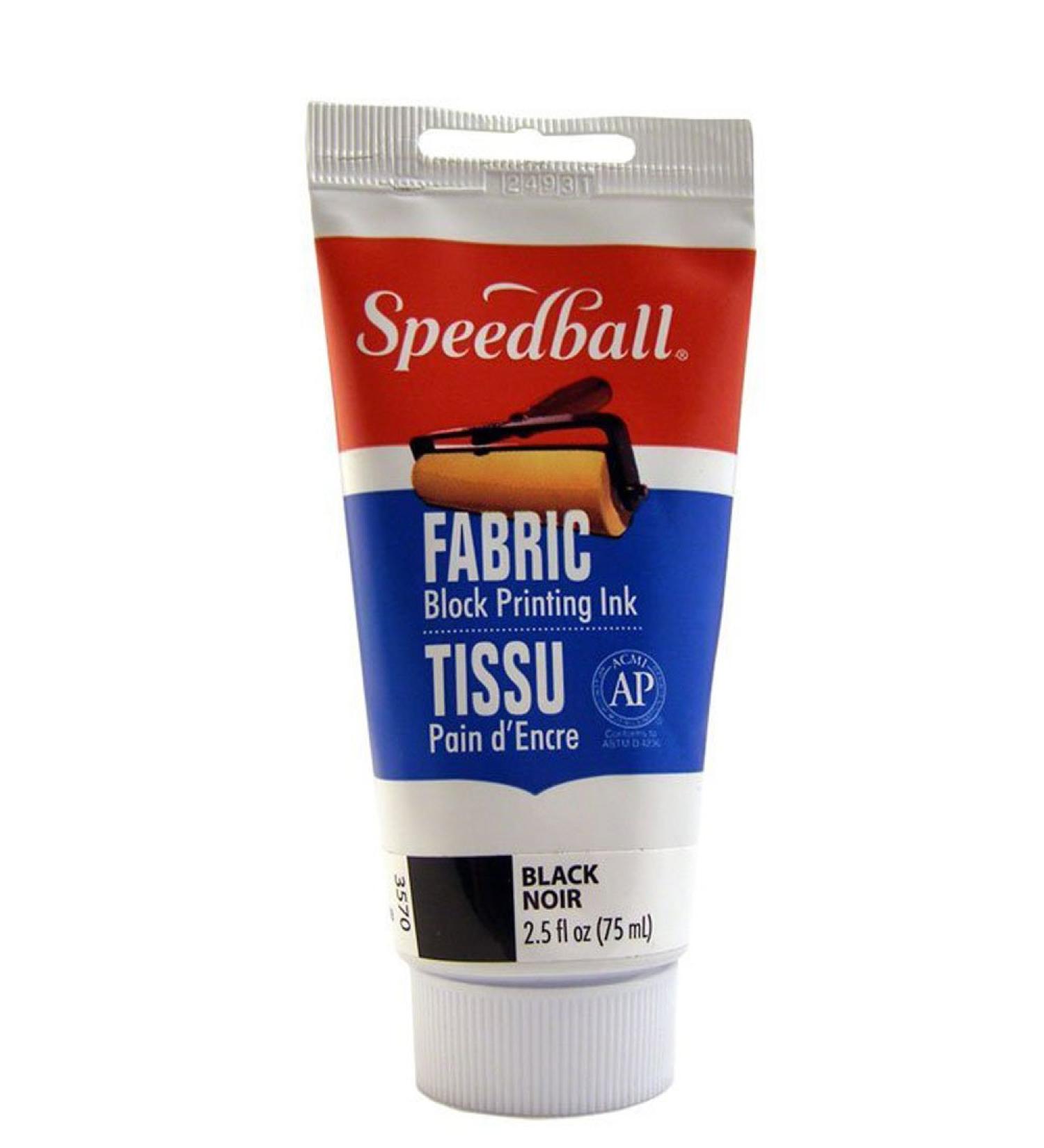 Speedball Fabric Block Printing Ink - Black 2.5oz - Buy Online on SooperMarket.com