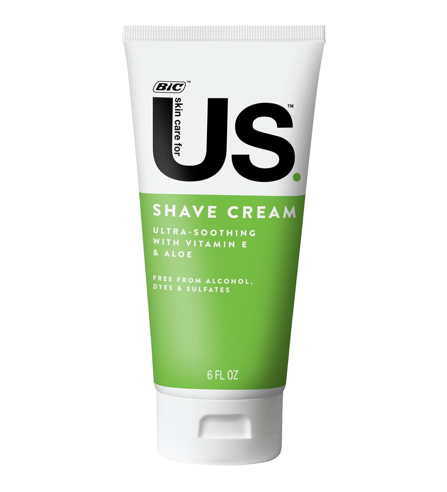 BIC US Shaving Cream with Aloe Vitamin E & Argan Oil - Smooth Shave for Men & Women | 1 Count - International Shipping Available - Buy Online on SooperMarket.com