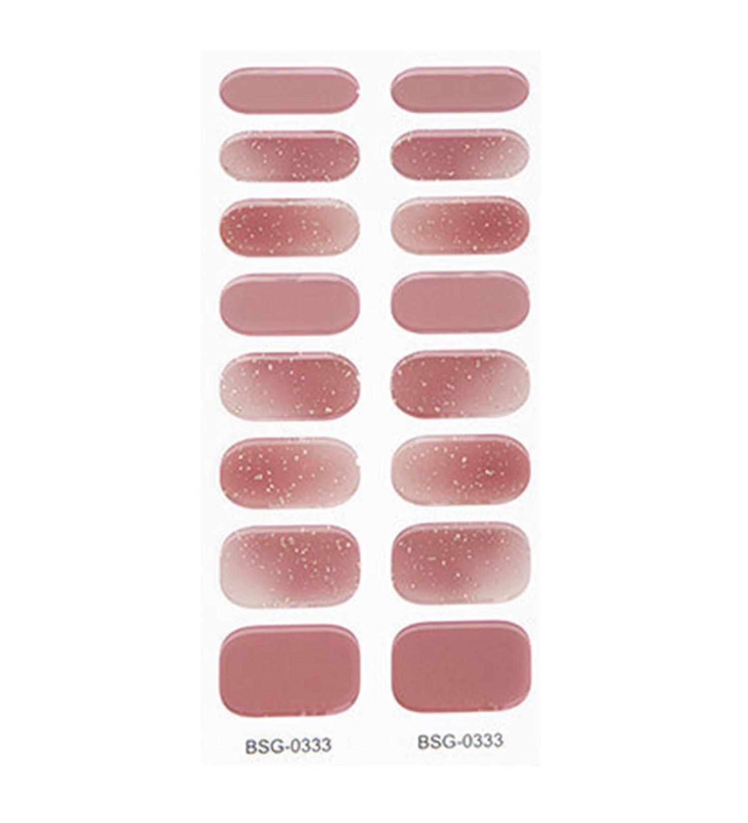 Semi Cured Gel Nail Polish Stickers Fashion Classical Nails Strips Waterproof Adhesive Full Wraps Gel Nail Art Stickers Semi Cured Gel Nail Strips Starter Kits BSG0333 - Buy Online on SooperMarket.com