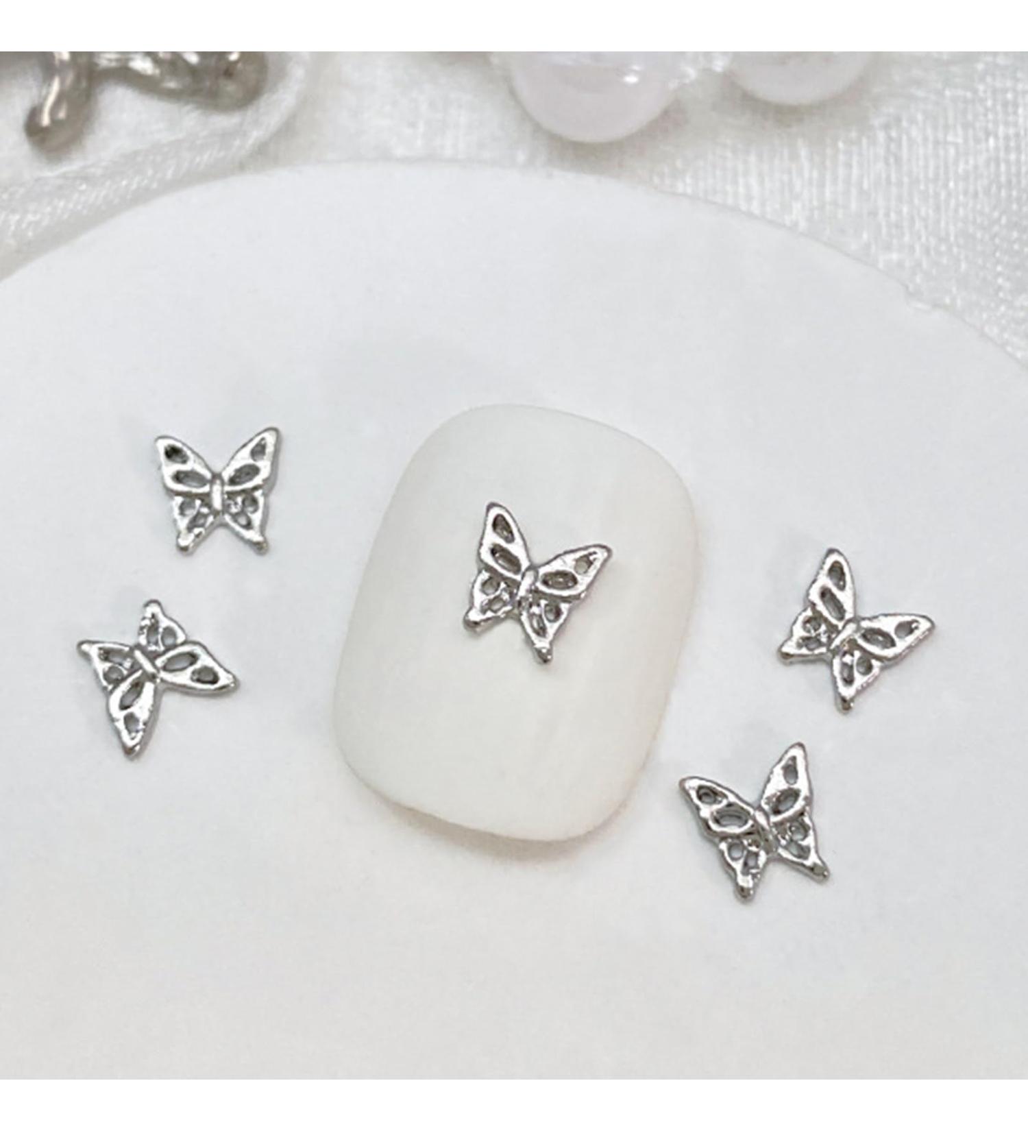 10Pcs 3D Butterfly Nail For Nails Alloy Butterfly Nail Decoration Alloy Nail Butterfly Nail Manicure Accessories Manicure Accessories - Buy Online on SooperMarket.com