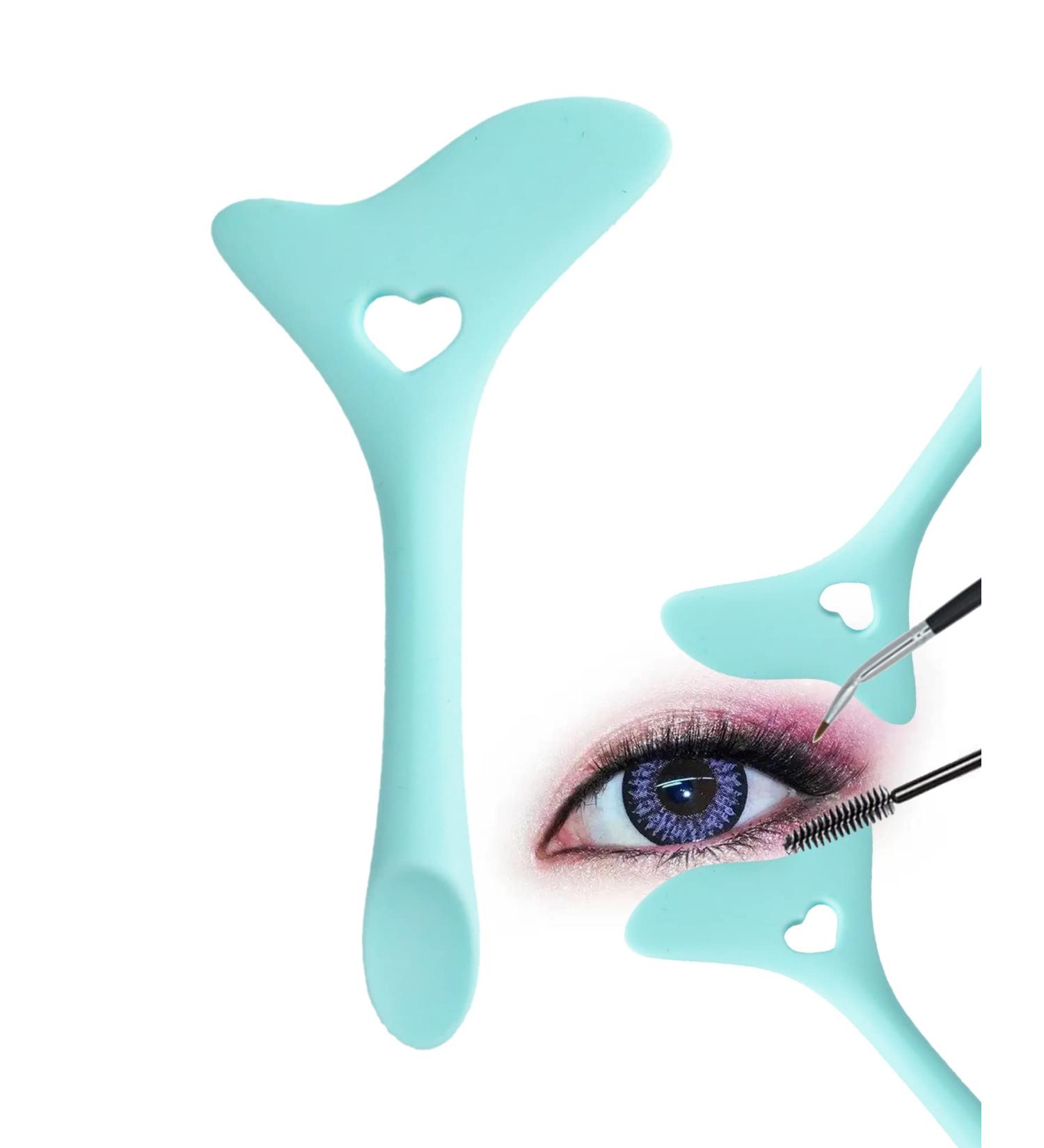 DogieLyn Reusable Silicone Eyeliner Stencil Cat Shape | Eyebrow Pencil & Eyeshadow Applicator Guide Template | Blue Lazy Makeup Tool - Buy Online on SooperMarket.com