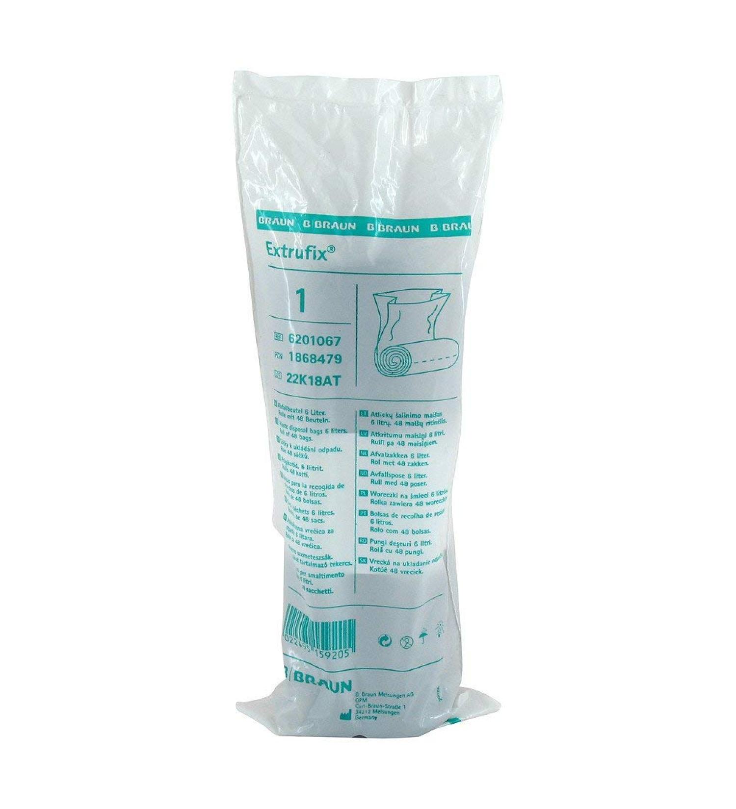 Extrufix Waste Bags Pe 30 x 36 cm 6 L Grey Pack of 48