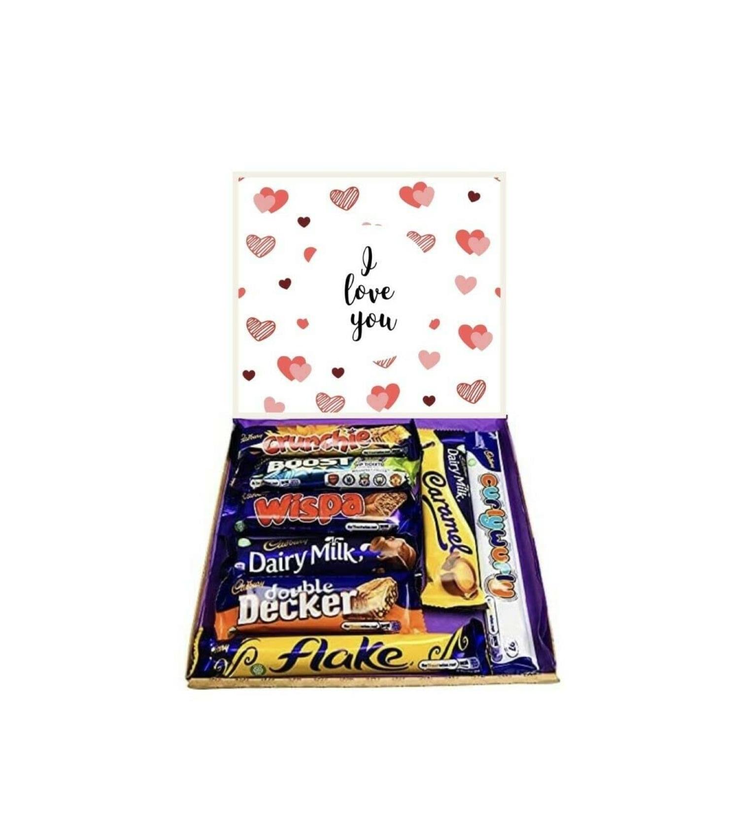 I LOVE YOU Present pick n mix The Cadburys sweet selection Chocolate Box sweet Hamper Present gift for Mothers Day Easter - Buy Online on SooperMarket.com